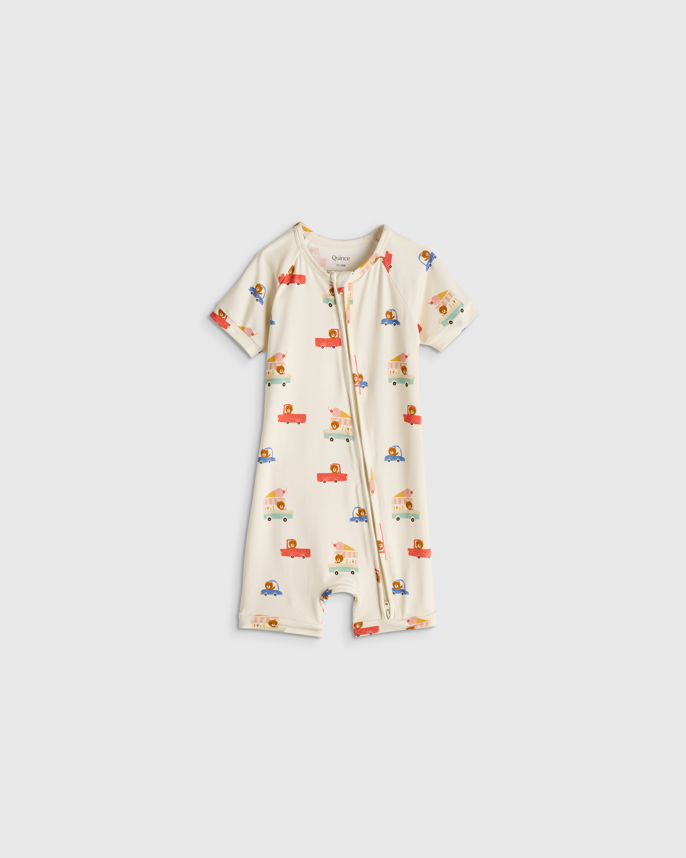 Ice Cream Bears Bamboo Shortie Onesie Pajama