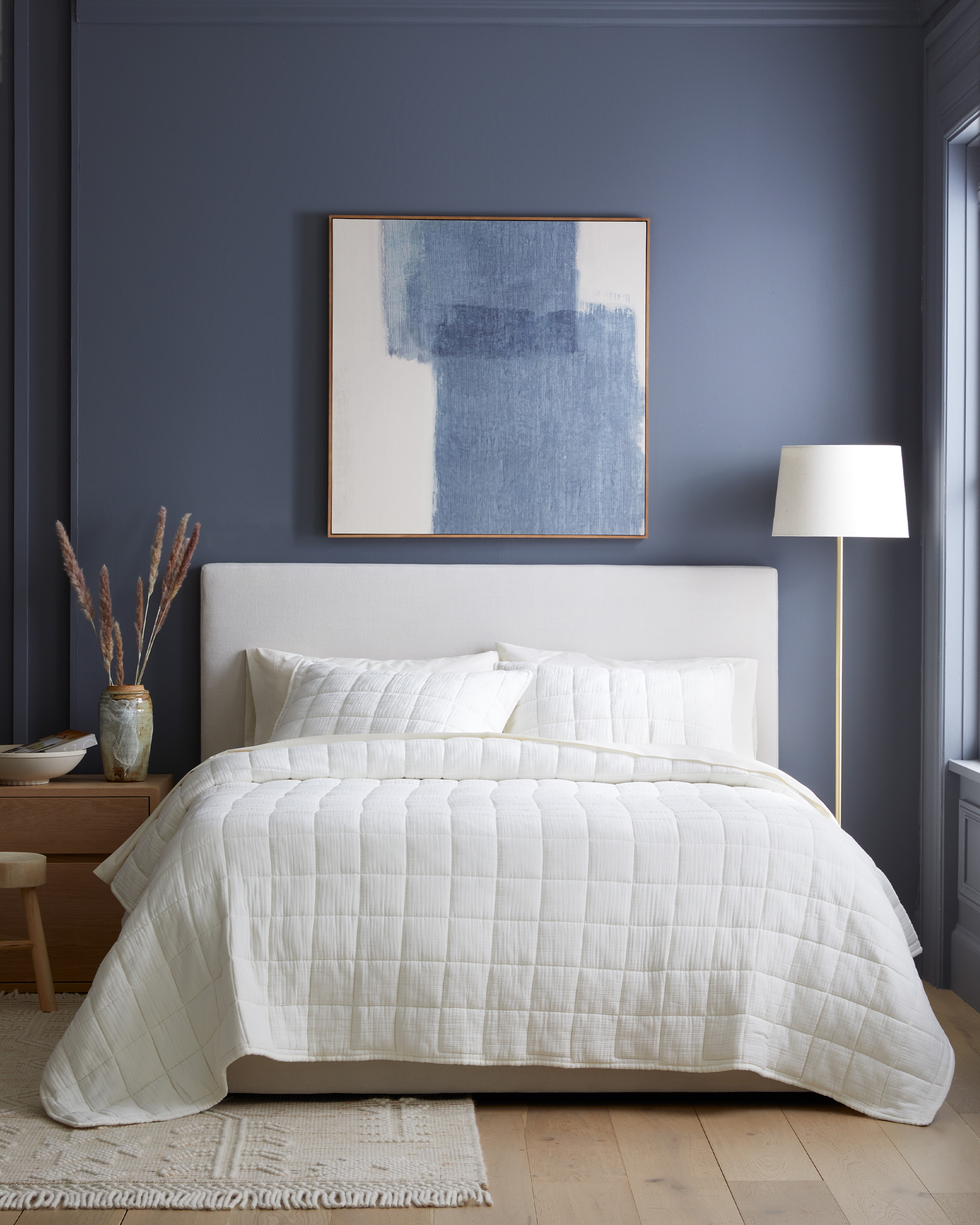 Ivory Organic Airy Gauze Box Quilt Set