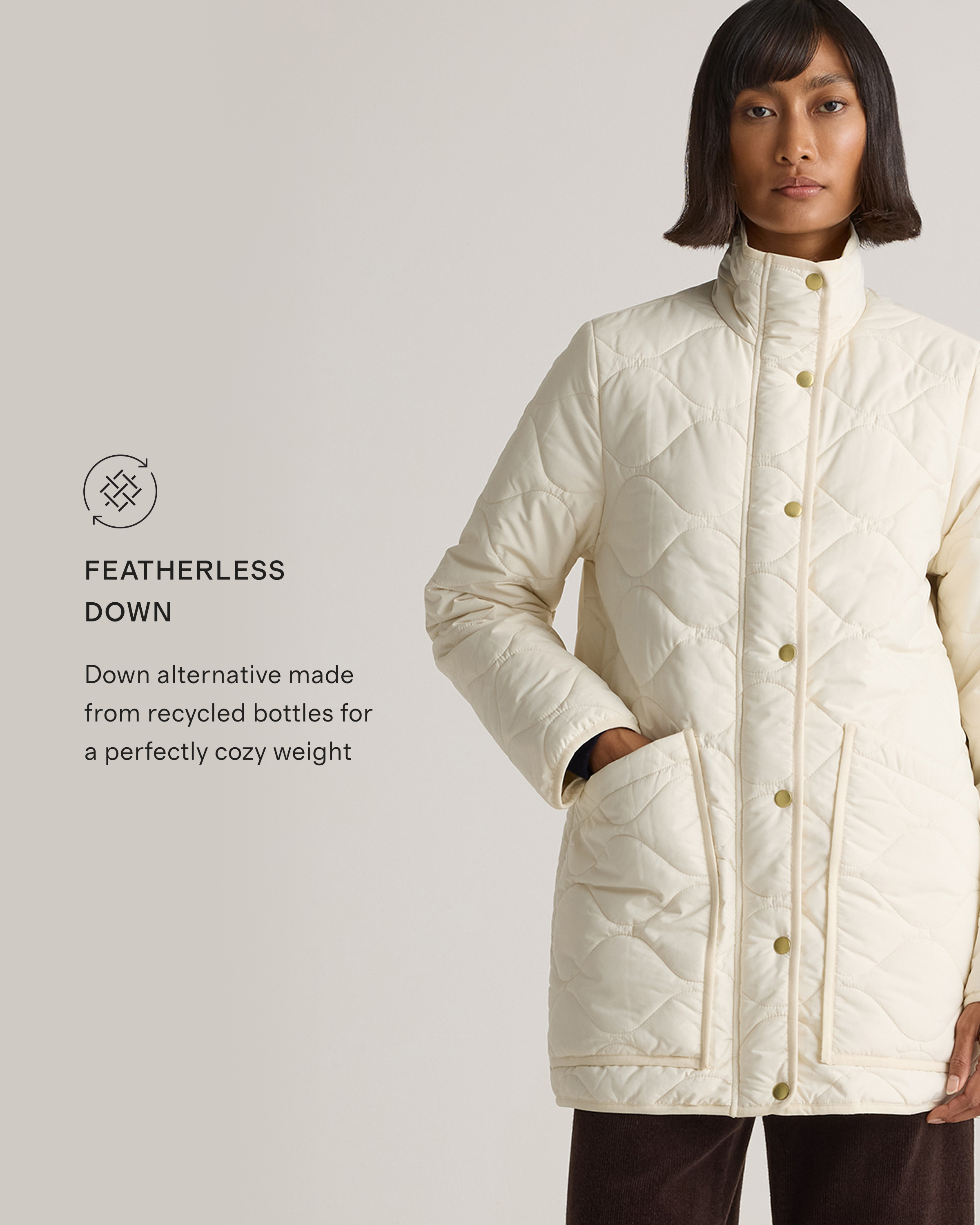 Featherless Quilted Long Puffer Jacket