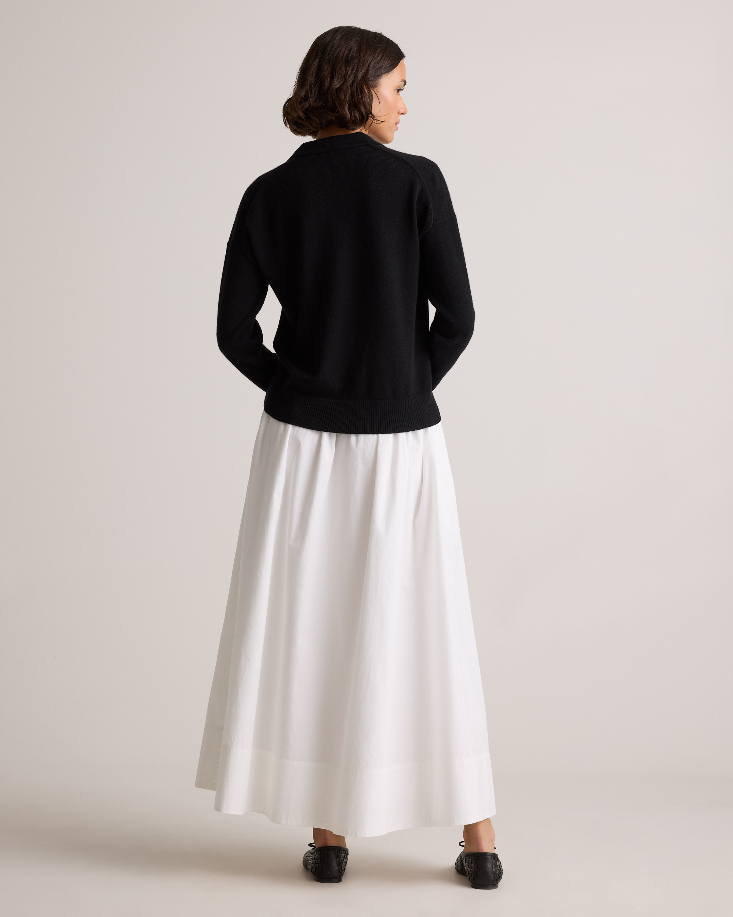 トップス 25AW cash&barba Mongolian Cashmere POLO Mongolian Cashmere Polo Sweater in Oatmeal