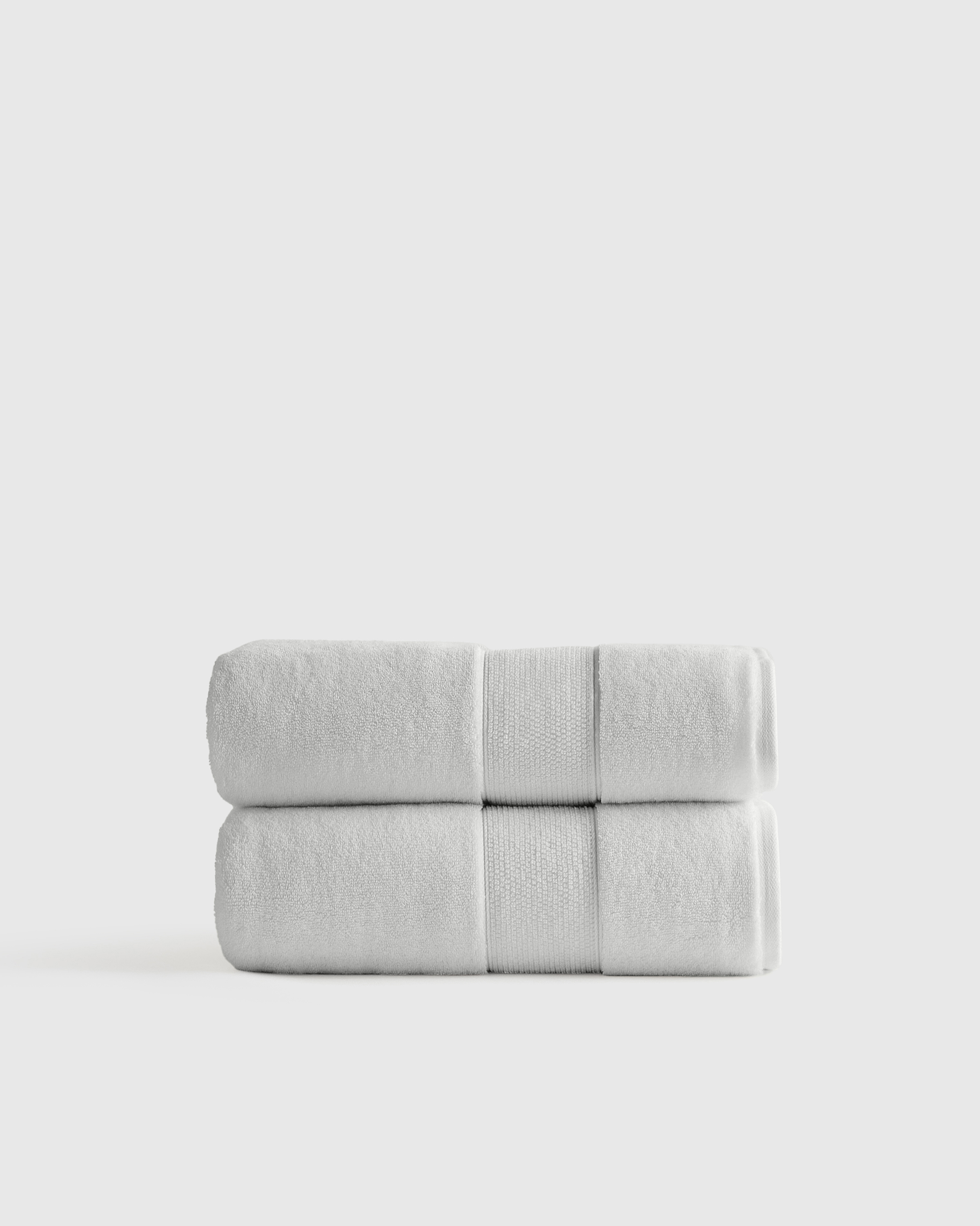 Light Grey Classic Organic Turkish Cotton Bath Towel (Set of 2)