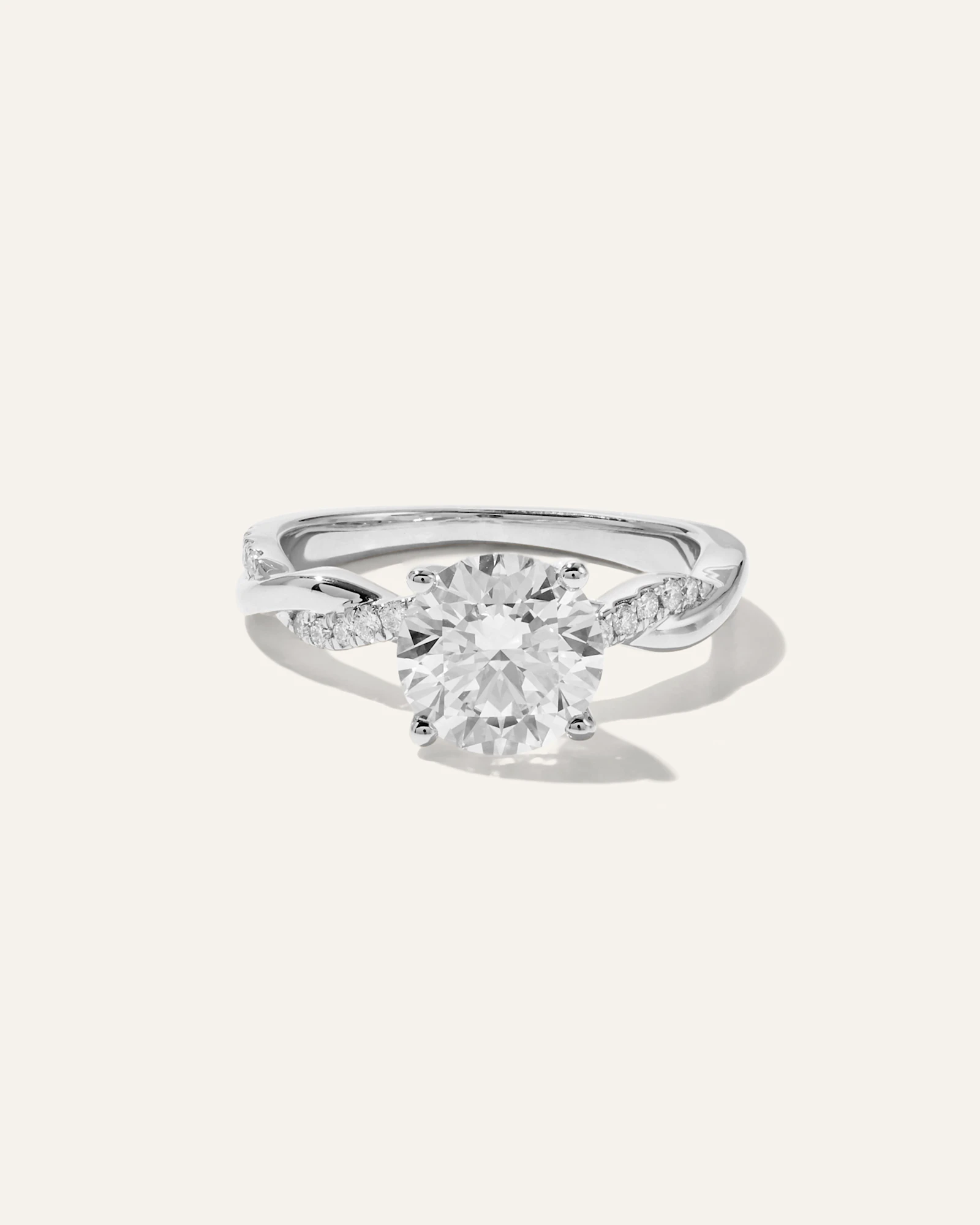 Lab Grown Diamond Round Twisted Engagement Ring