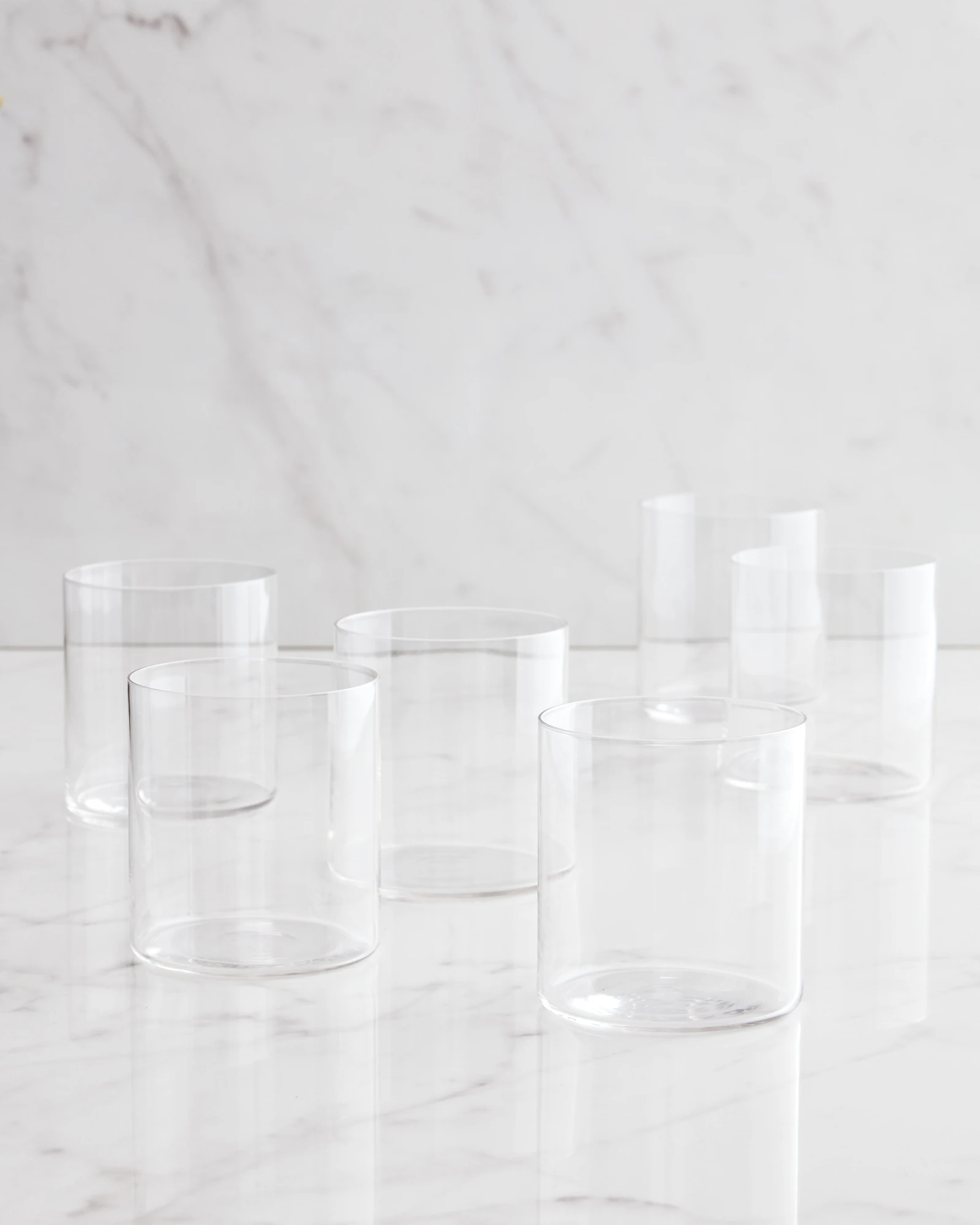 Lightweight Crystal Short Drinking Glasses, Set of 6