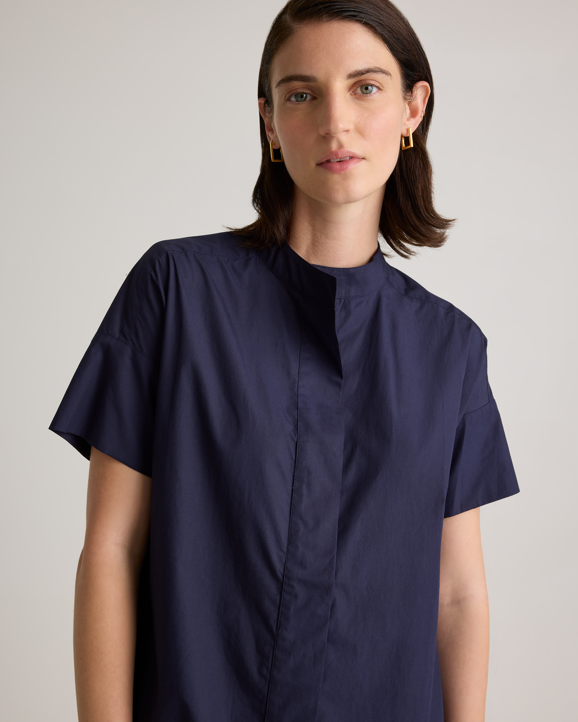 short sleeve shirt dress Women's Lexi Short Sleeve Fit & Flare Midi Dress | Blue