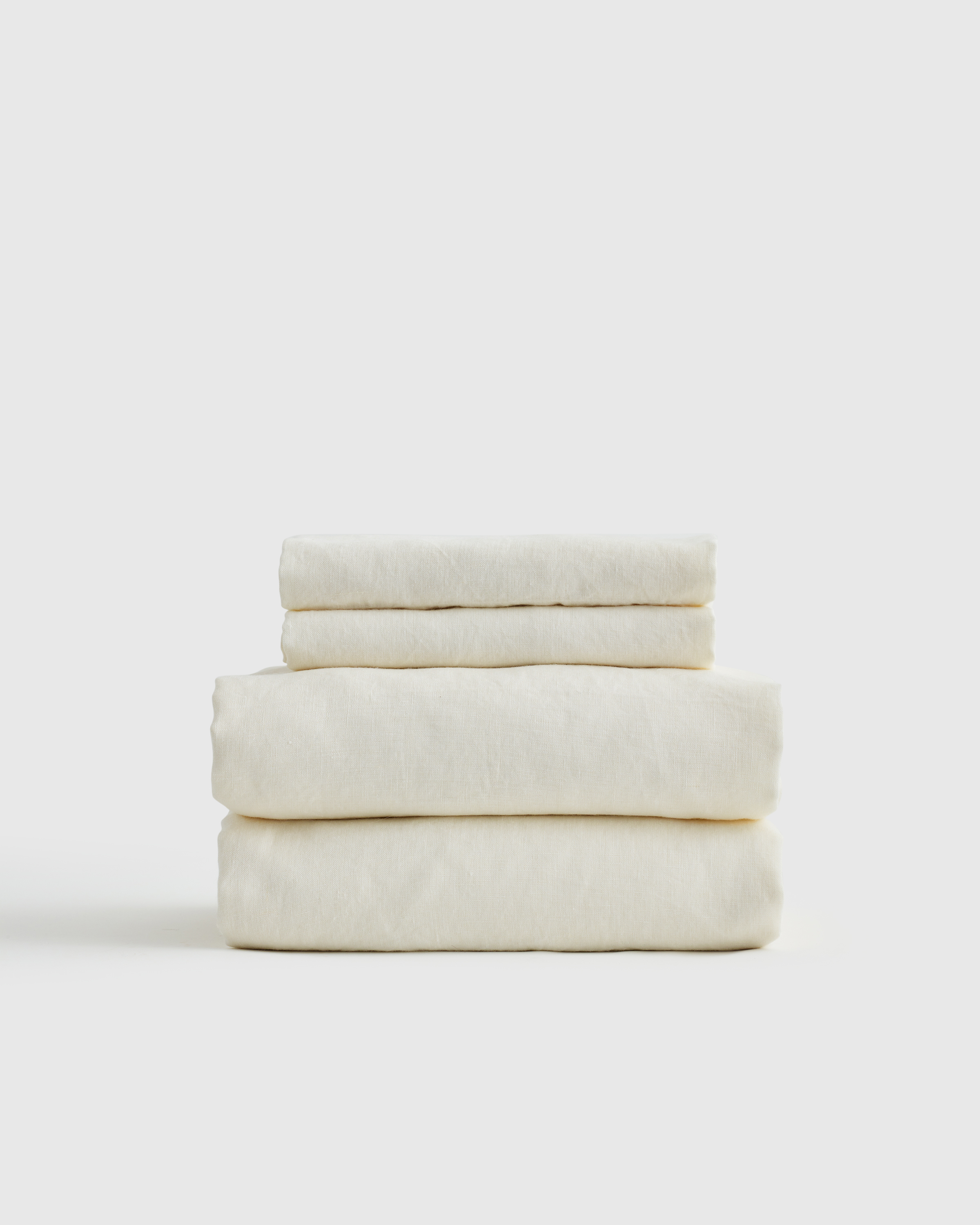 Ivory European Linen Sheet Set