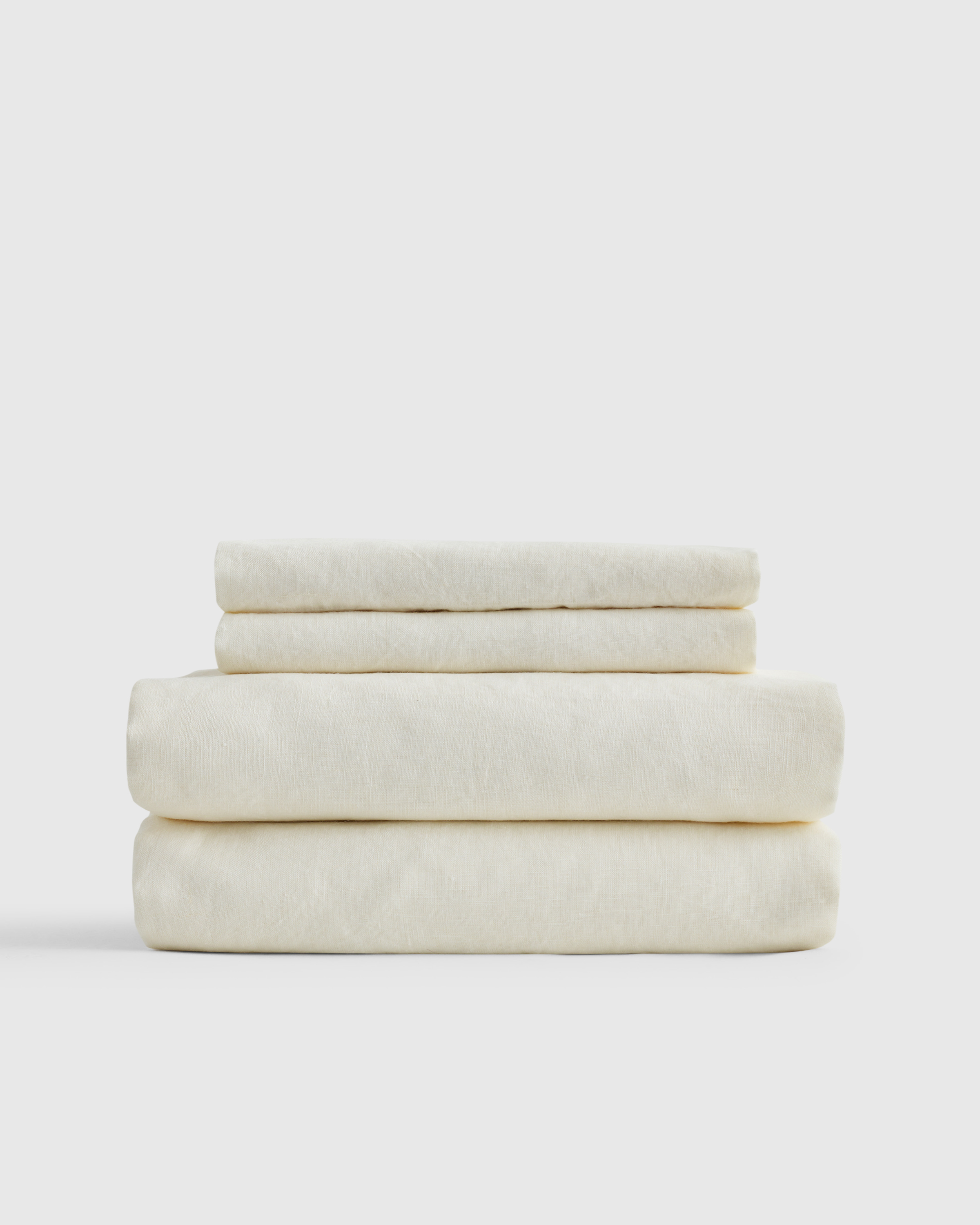 Ivory European Linen Sheet Set