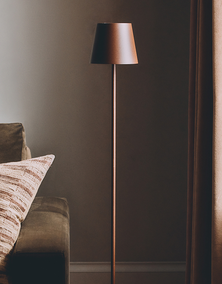Rust Poldina Pro Rechargeable Floor Lamp by Zafferano