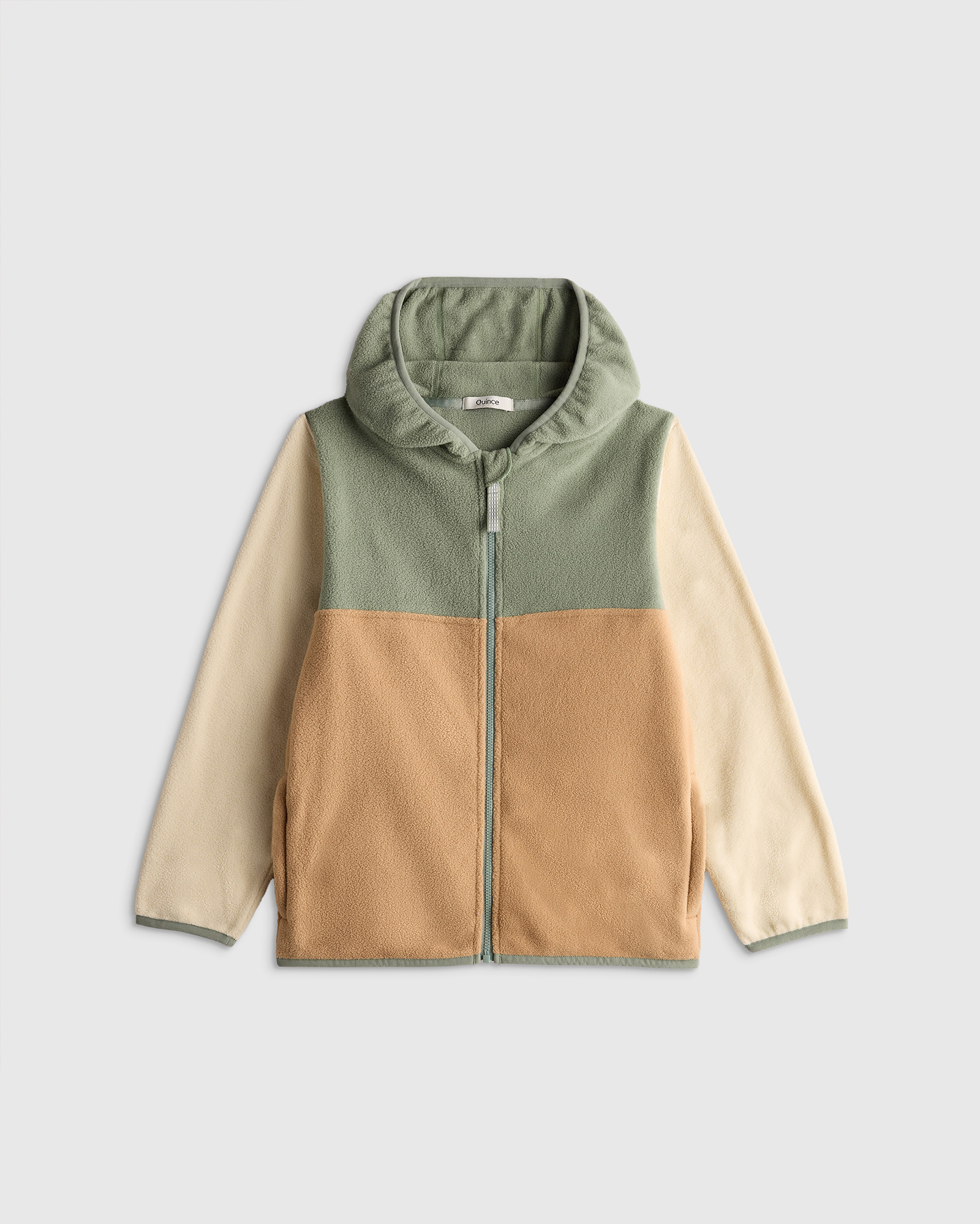 Green/Tan Microfleece Cozy Jacket