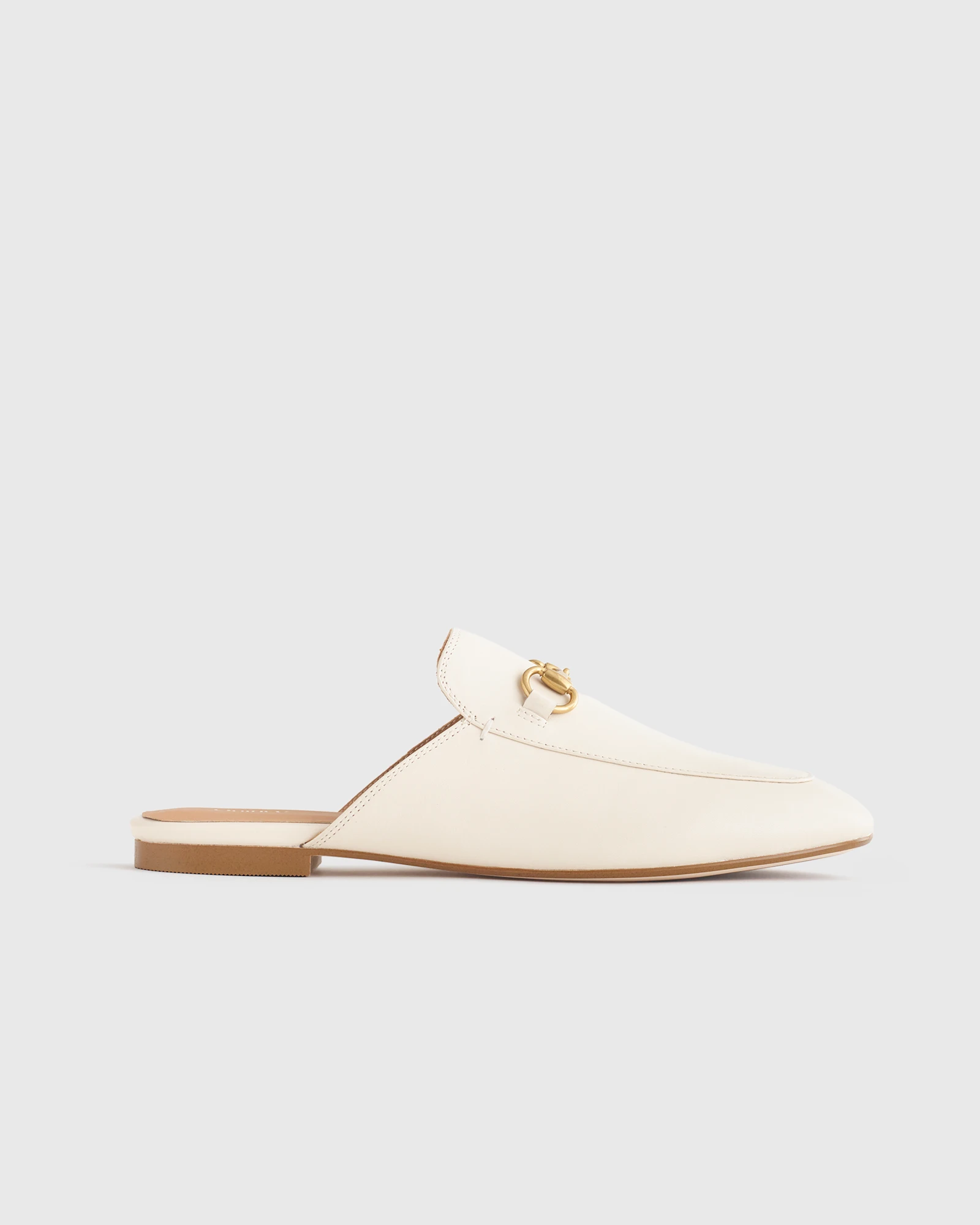 Italian Leather Horsebit Loafer Mule