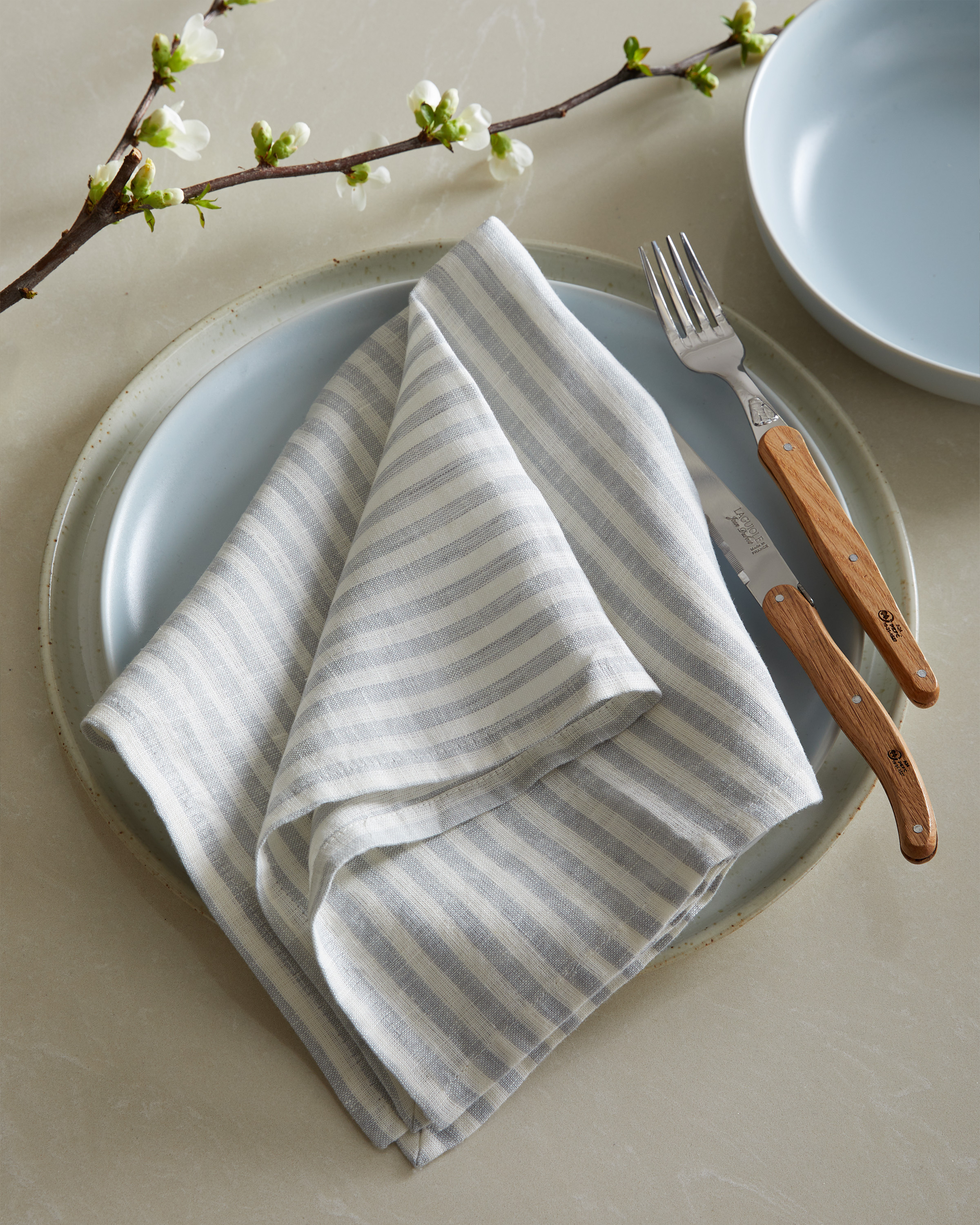Napkin LinenStripe Mist 3464