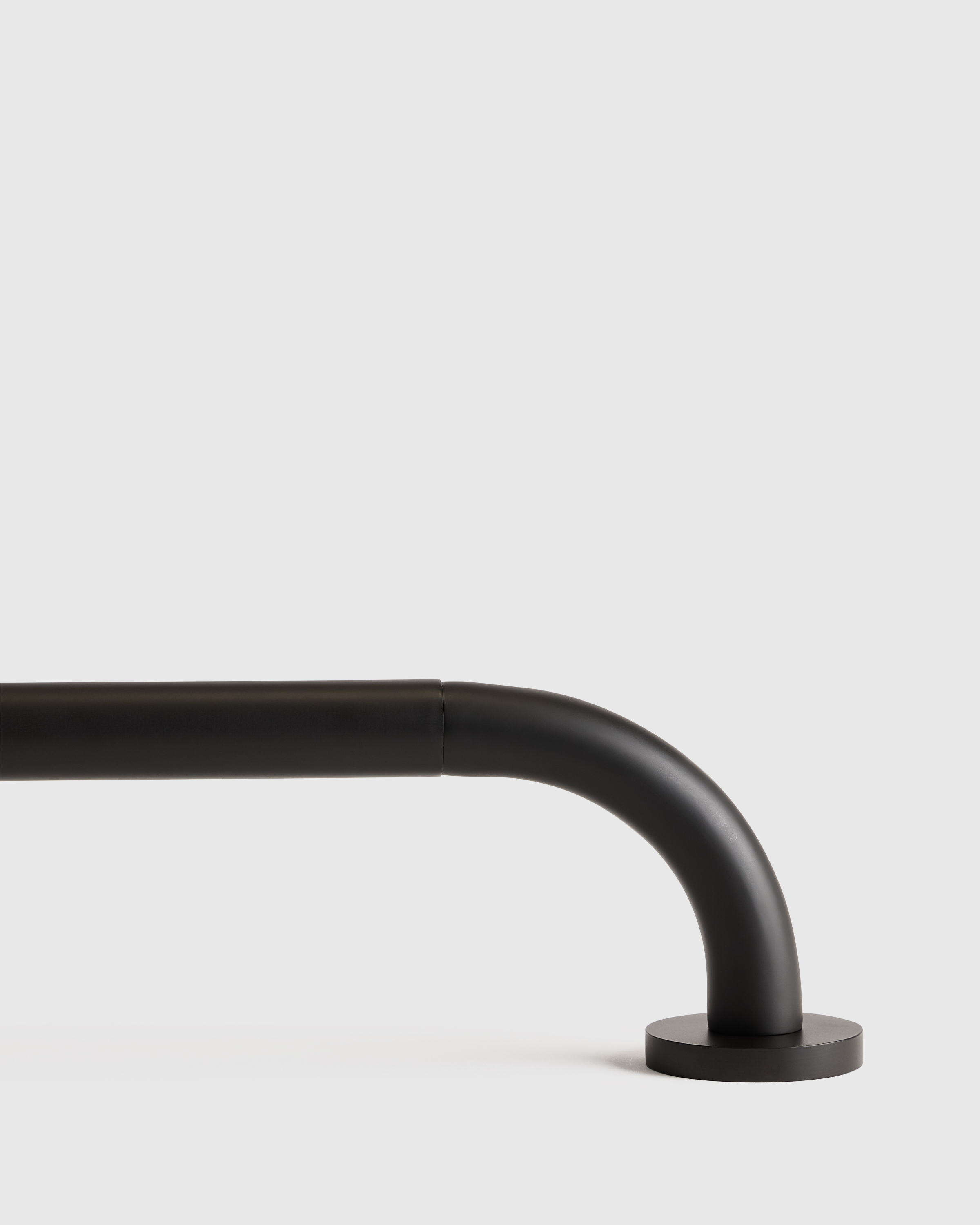 Matte Black Solid Brass Room Darkening Curtain Rod