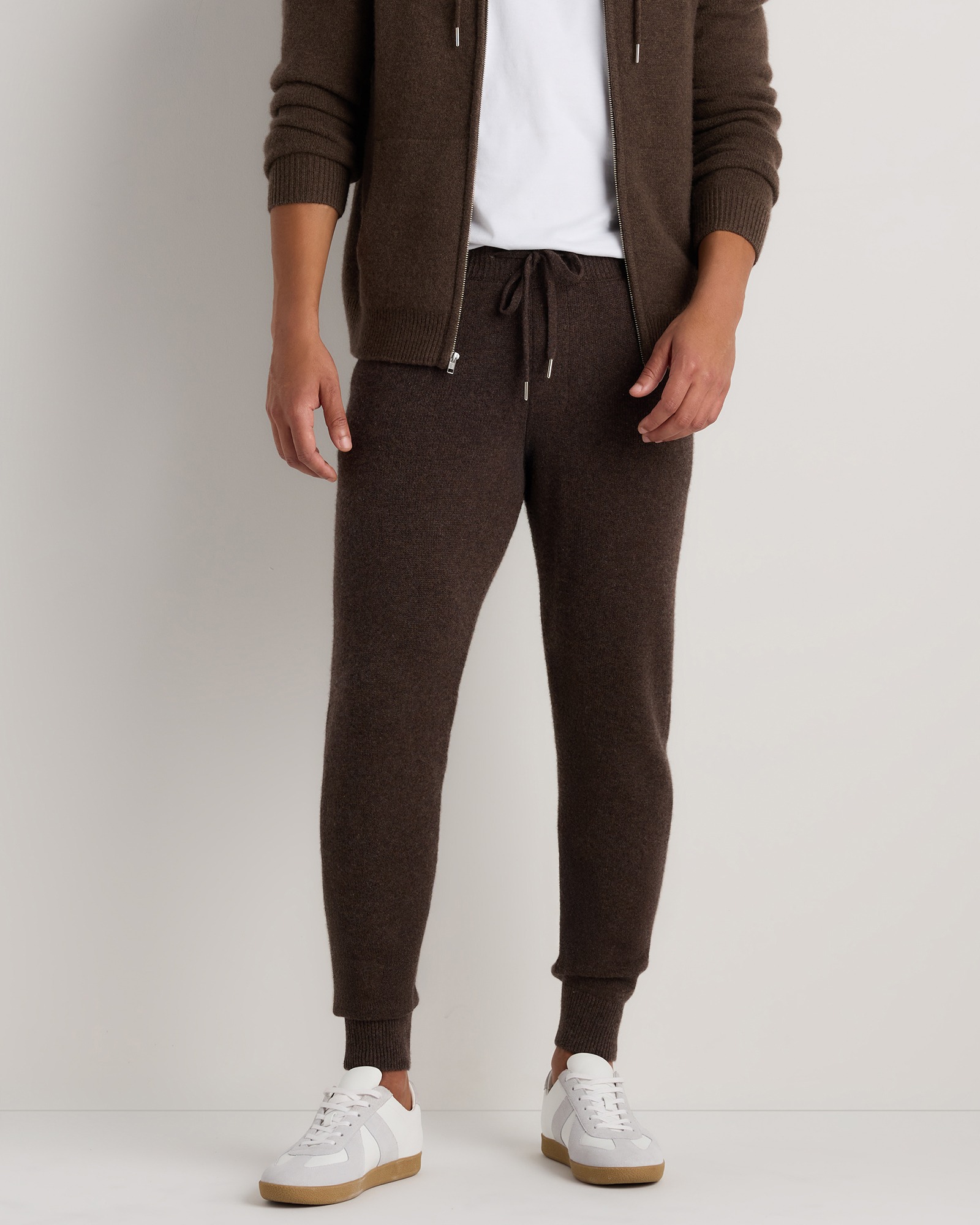 Heather Truffle Brown Mongolian Cashmere Jogger