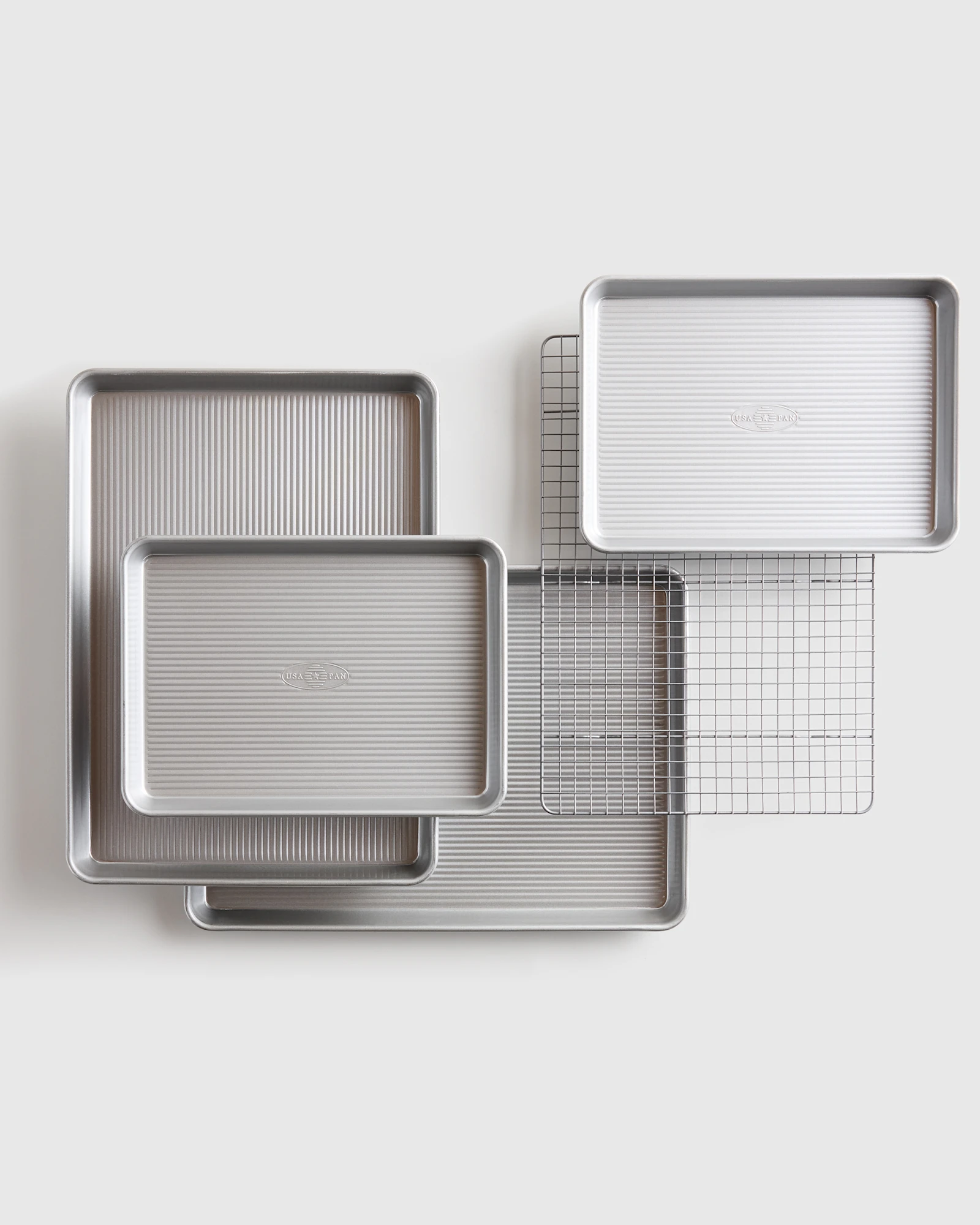 5-Pc Nonstick Steel Baking Sheet Set by USA Pan