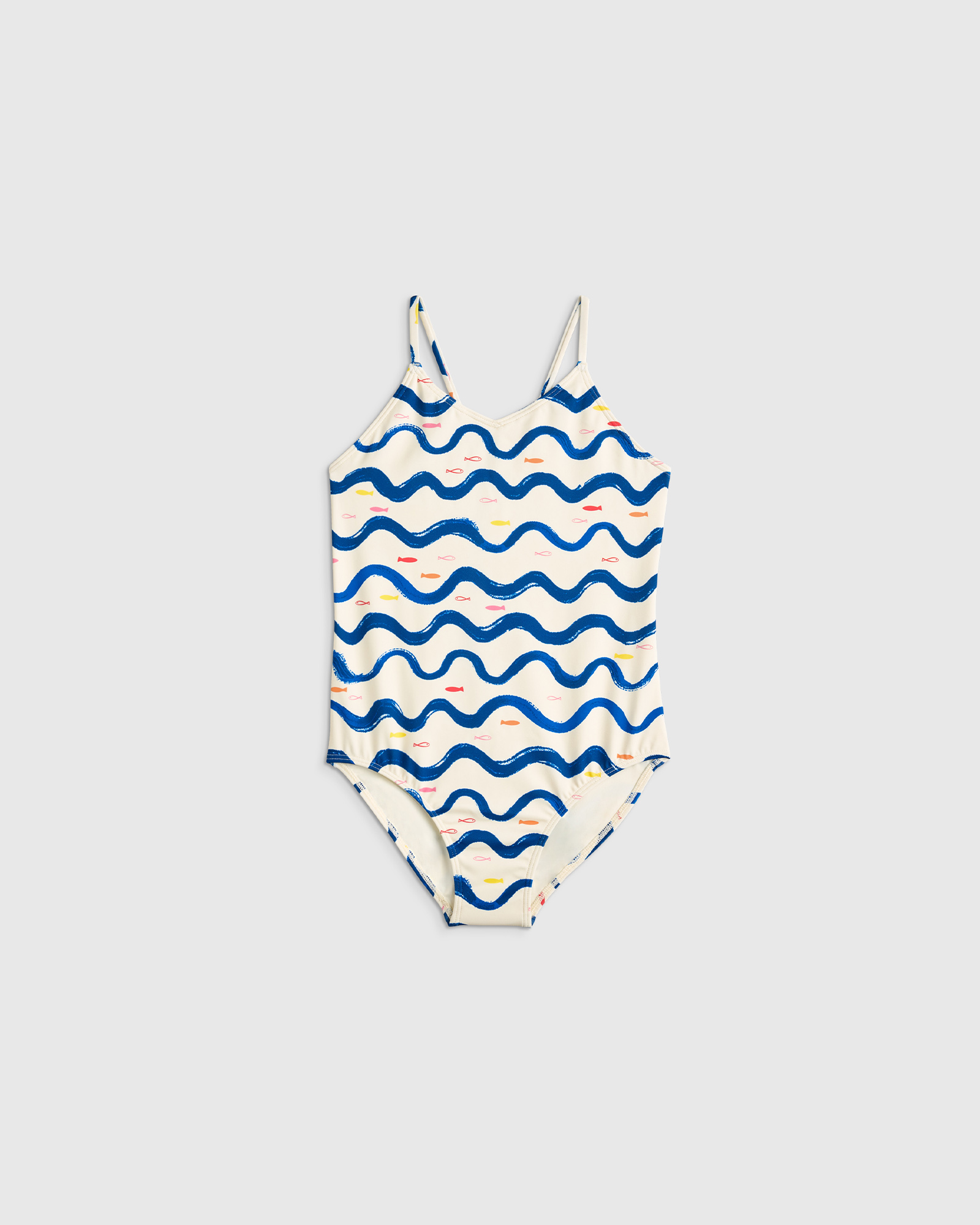 Wavy Fish One-Piece Swimsuit
