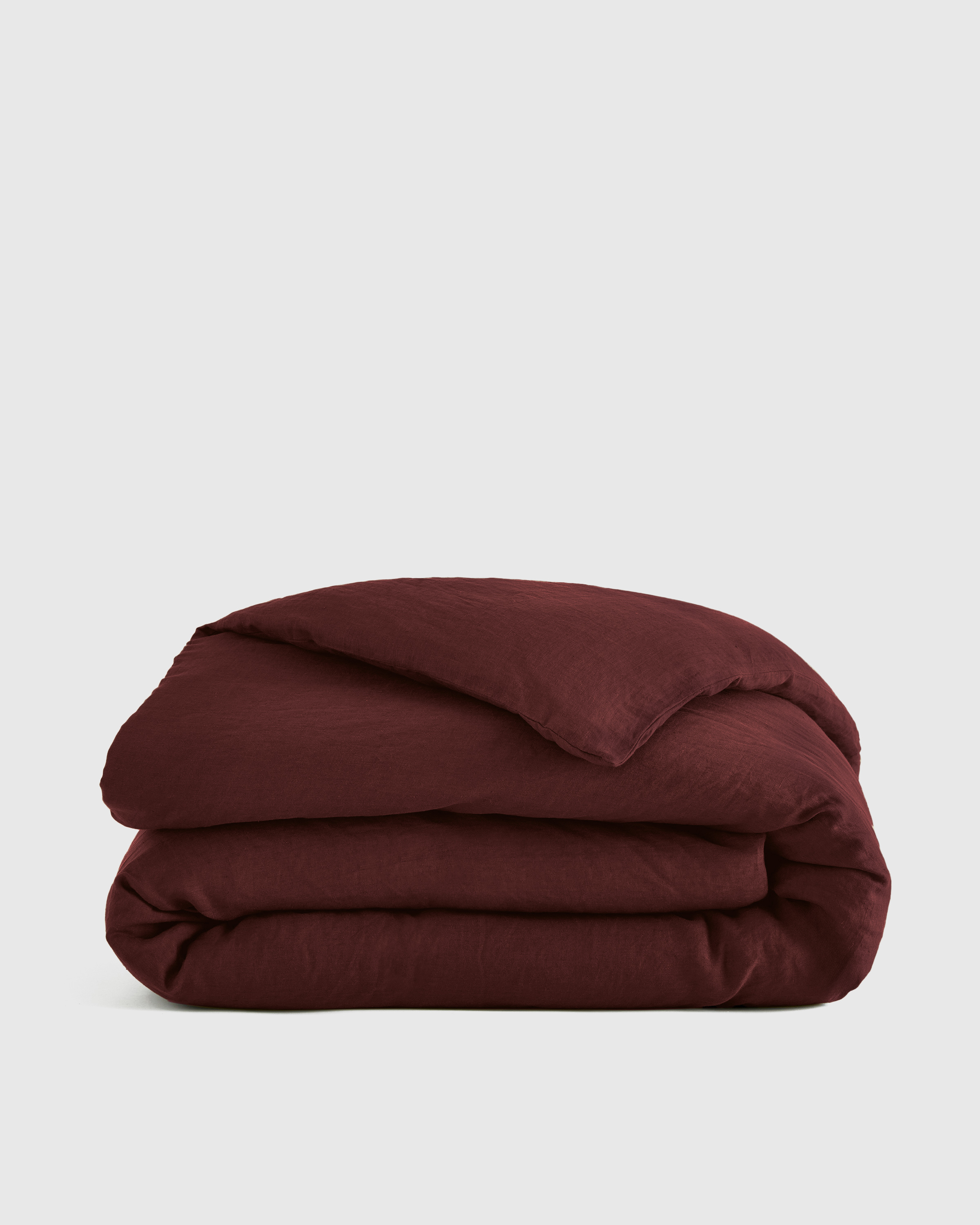 European Linen Duvet Cover, Burgundy, King/Cal King