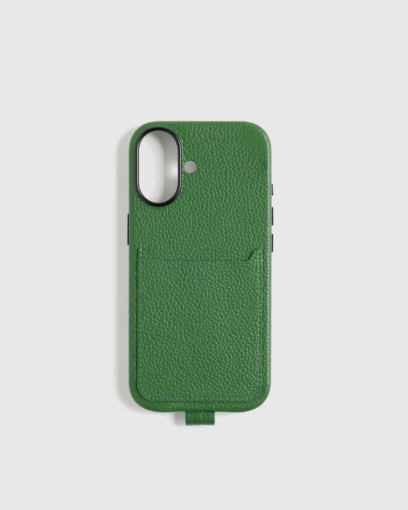 Italian Leather Phone Crossbody Case in Emerald Italian Leather Phone Crossbody Case in Emerald