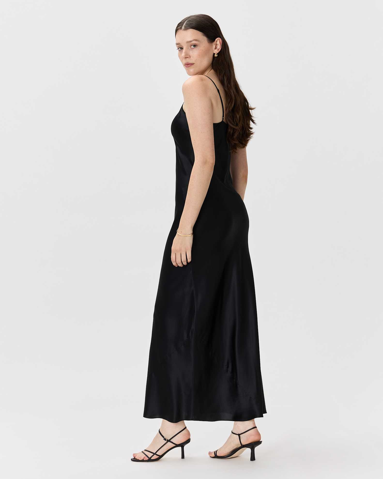 quince silk maxi dress 100% Washable Silk Deep V-Neck Maxi Dress