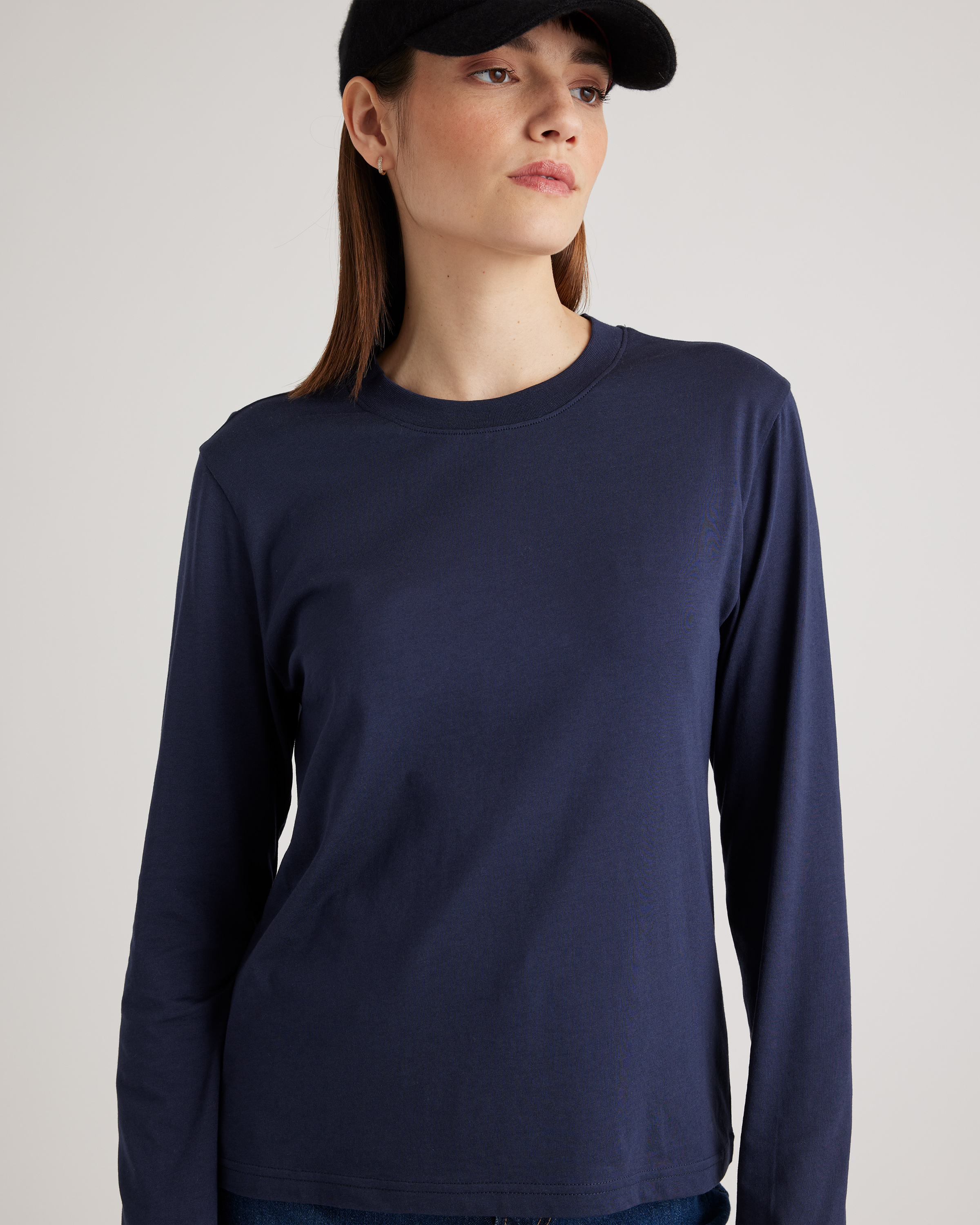 Cotton Modal Relaxed Long Sleeve Tee 3 Pack Bundle
