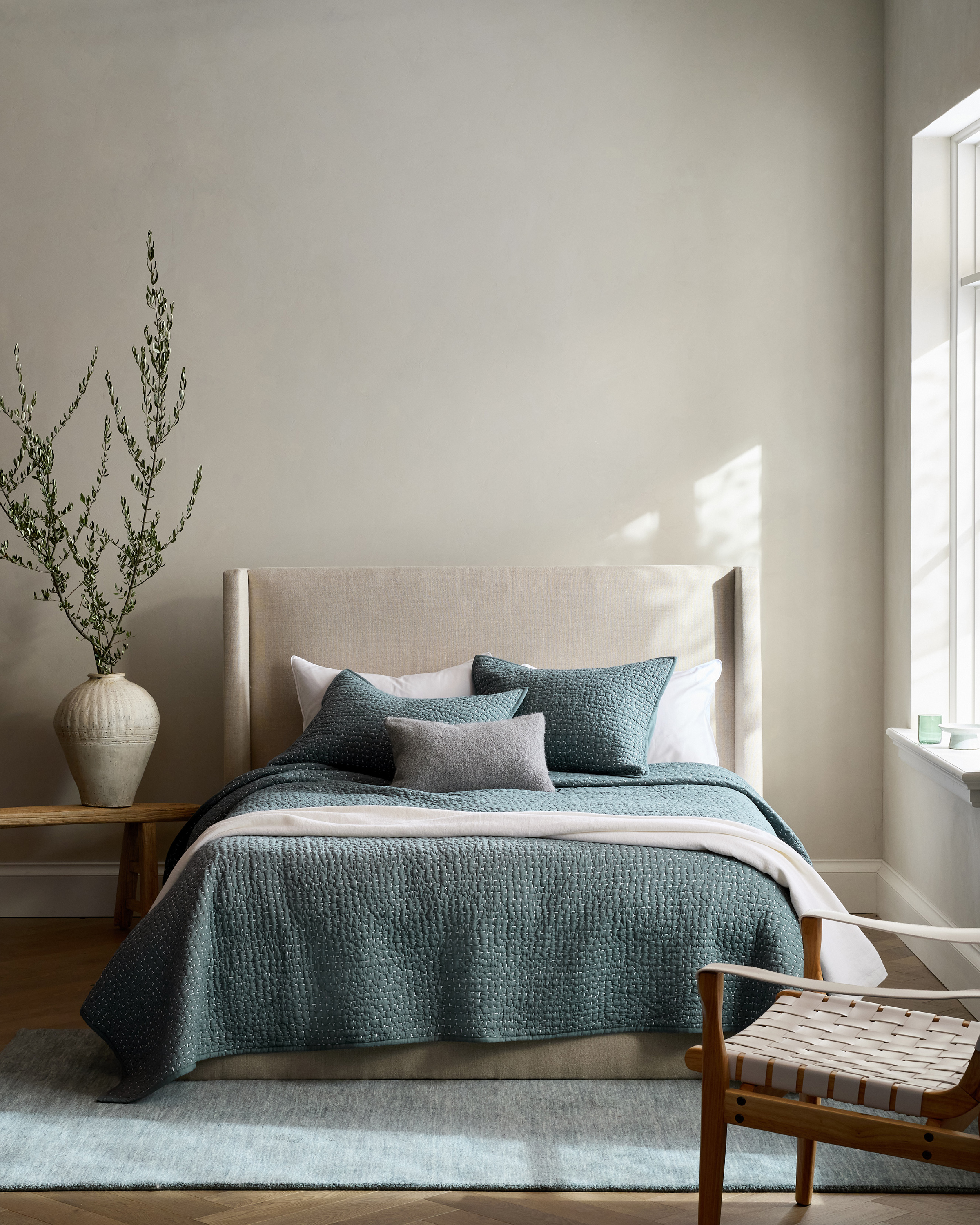 Ocean Organic Cotton Hand Stitched Quilt Set