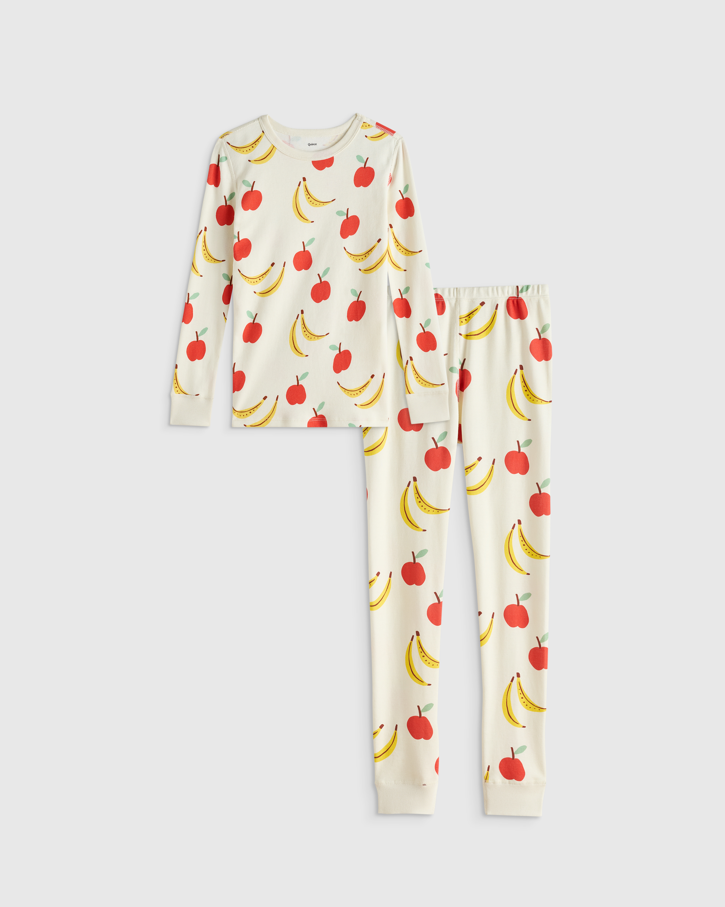 Apples & Bananas 100% Organic Cotton Long Sleeve and Pant Pajama Set