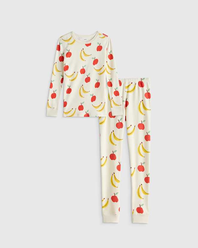 Apples & Bananas 100% Organic Cotton Long Sleeve and Pant Pajama Set