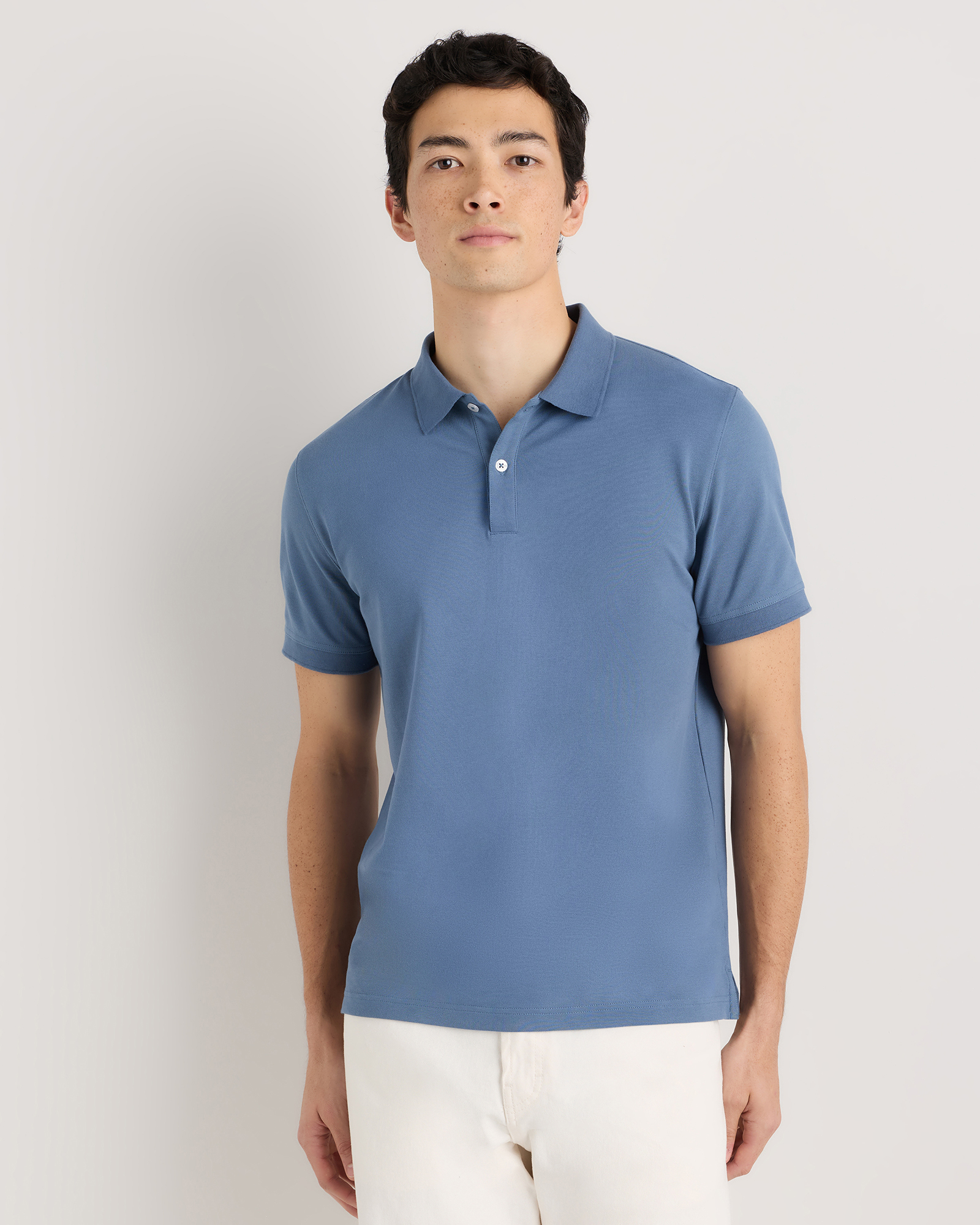 Sailor Blue Organic Cotton Pique Polo