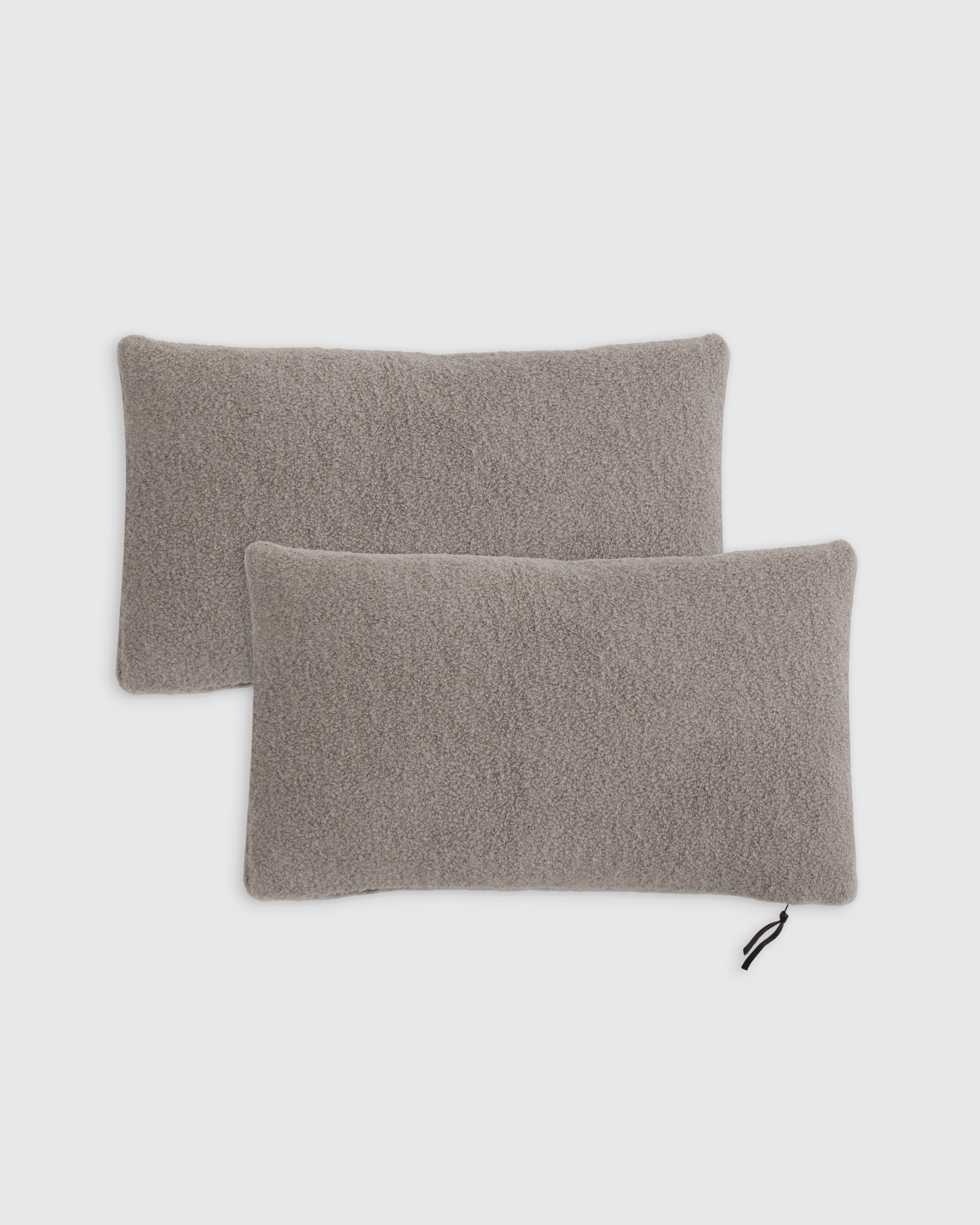 Light Heather Grey Alpaca Boucle Pillow Cover (Set of 2)
