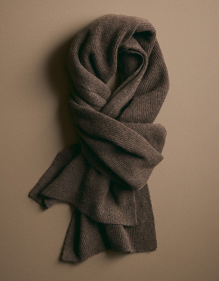 Brown Mongolian Cashmere Scarf