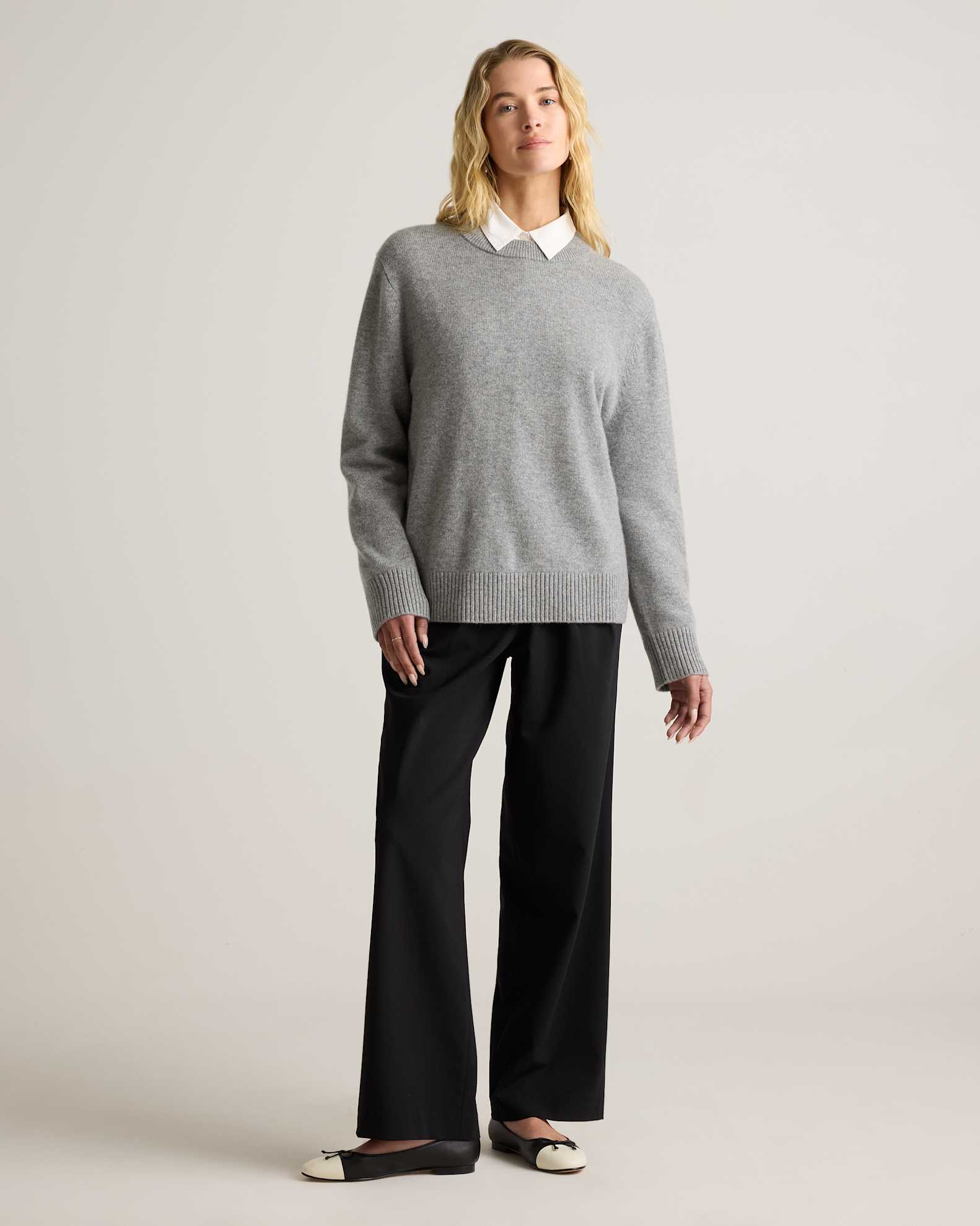 Mongolian Cashmere Oversized Crewneck Sweater