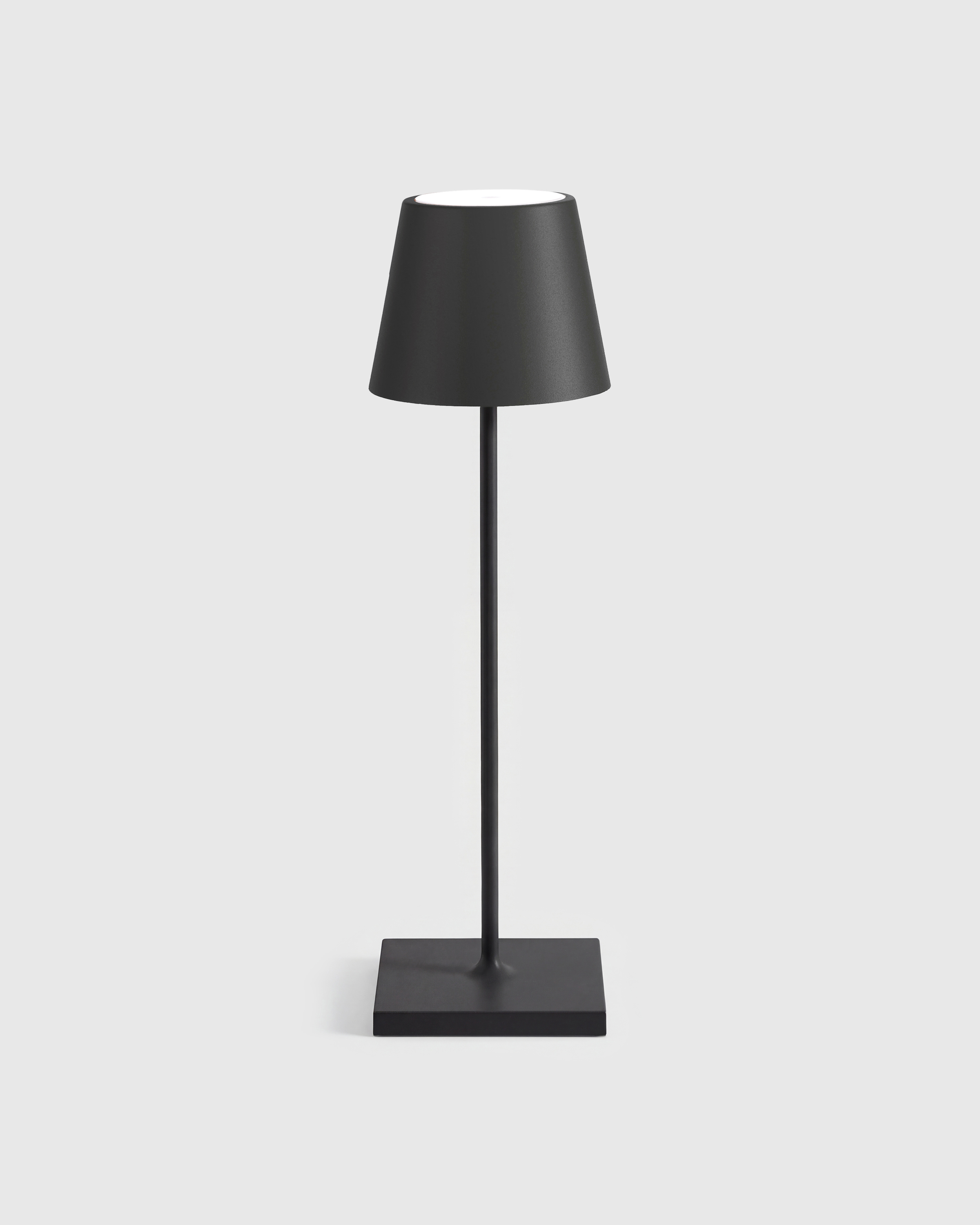 Black Poldina Pro Rechargeable Table Lamp by Zafferano