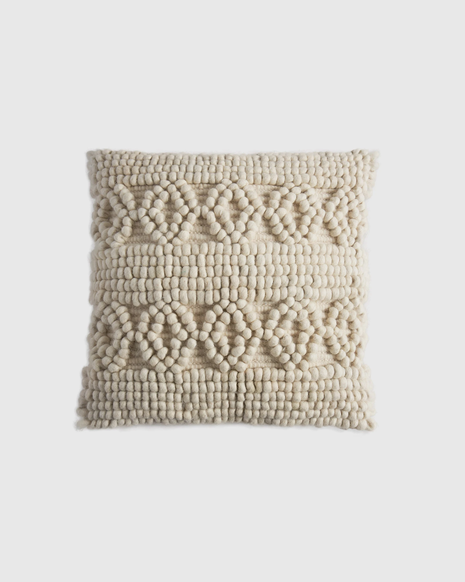Kai Wool Pillow Cover in Ivory
