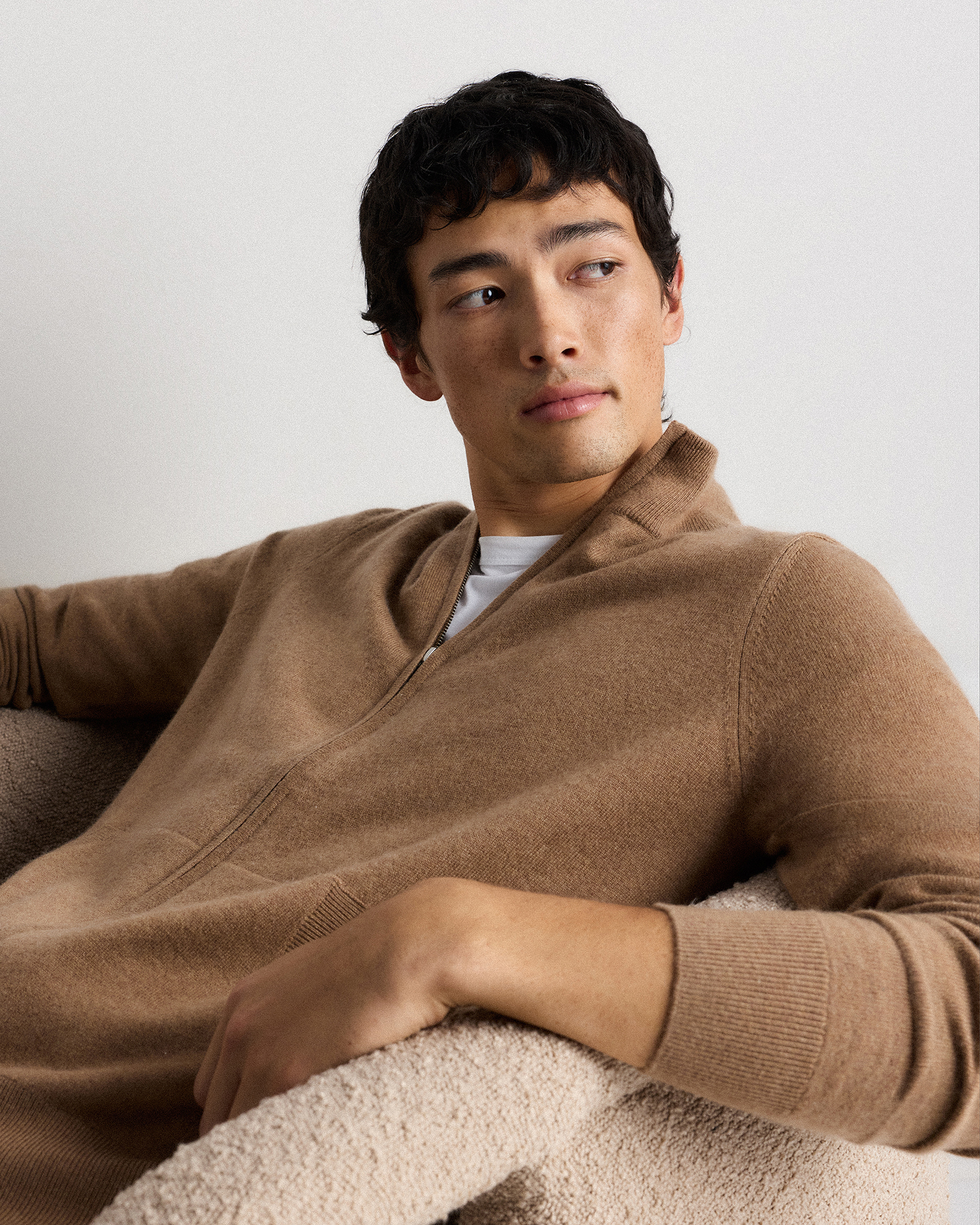 Mongolian Cashmere Full Zip Sweater | Quince Canada