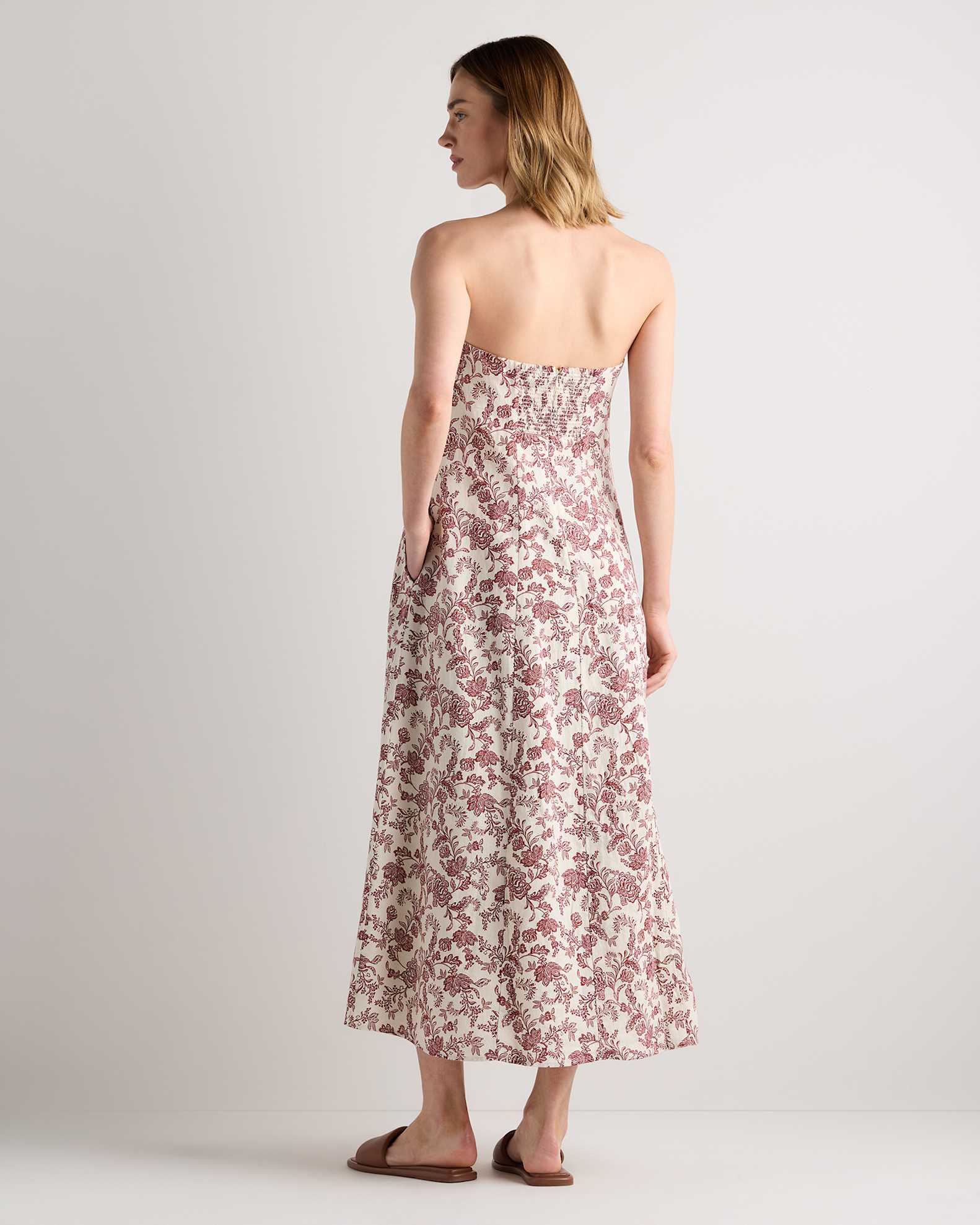 100% European Linen Strapless Maxi Dress 100% European Linen Strapless Maxi Dress
