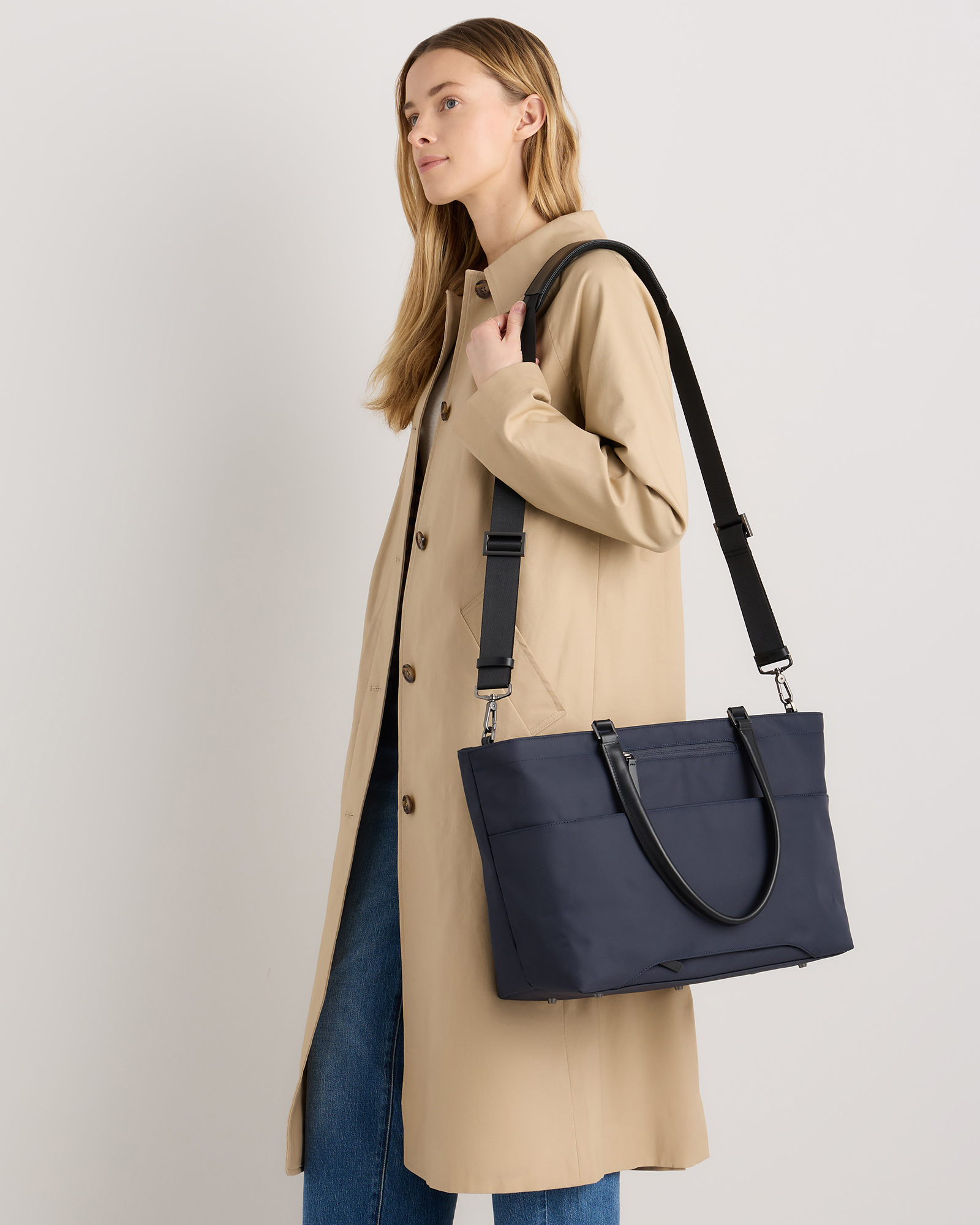 Voyage Nylon Travel Tote in Navy