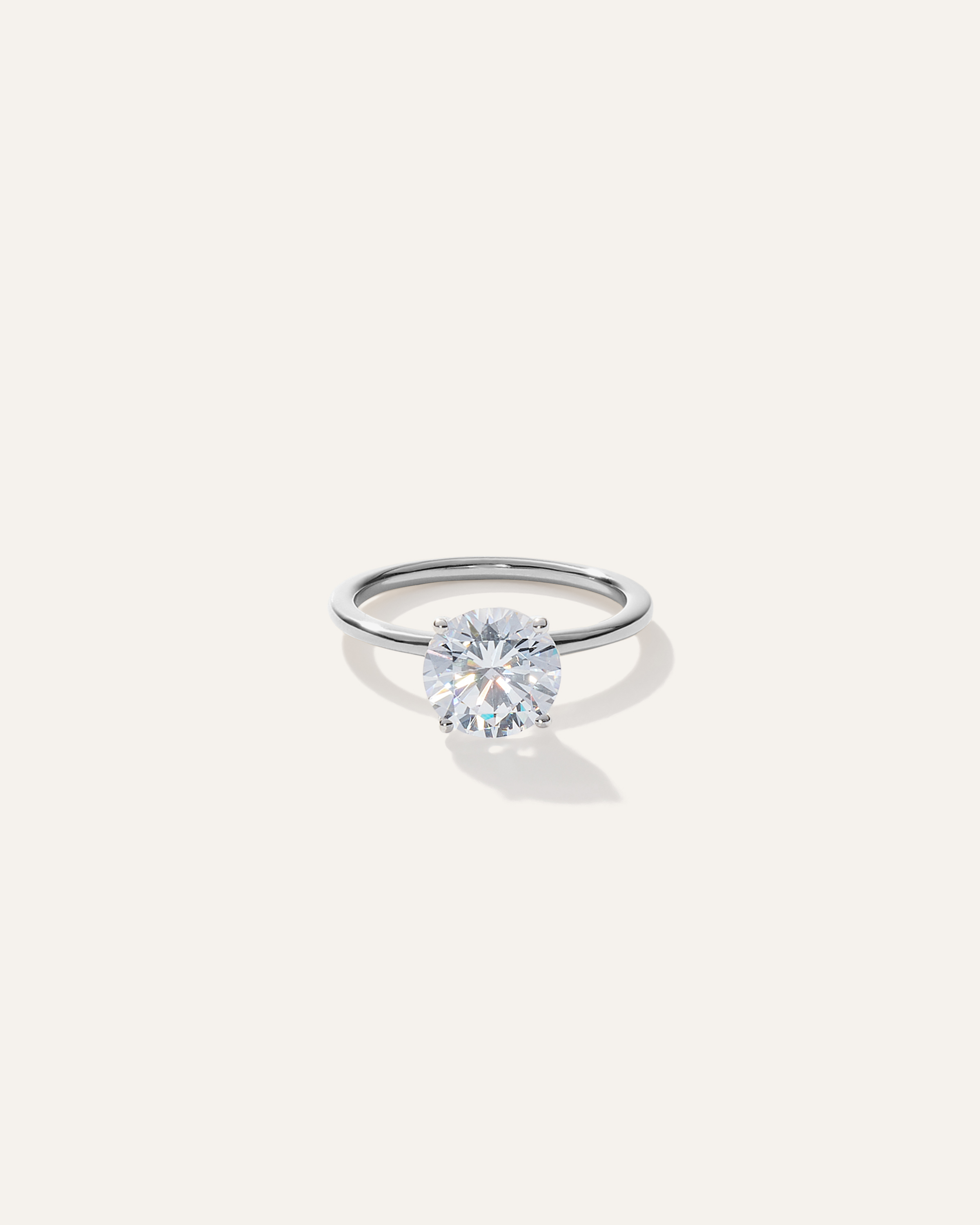 Quince Women's Lab Grown Diamond Round Petite Classic Engagement Ring In Platinum
