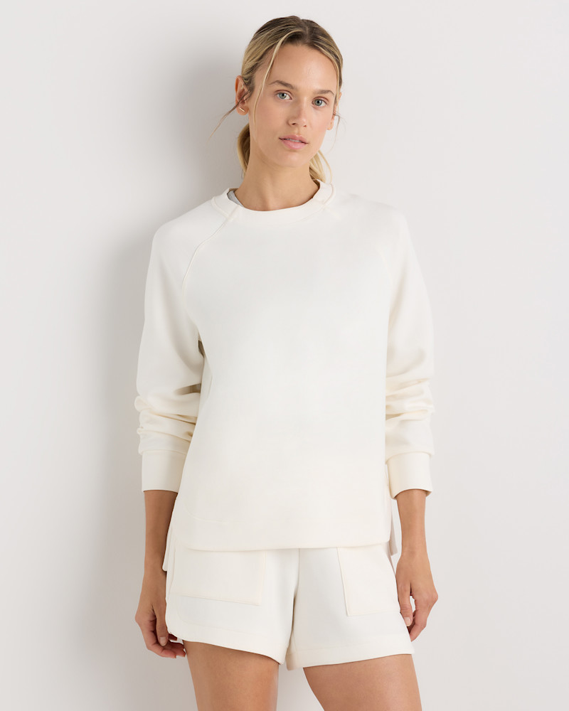 CloudComfort Crewneck Sweatshirt — Soft Ivory
