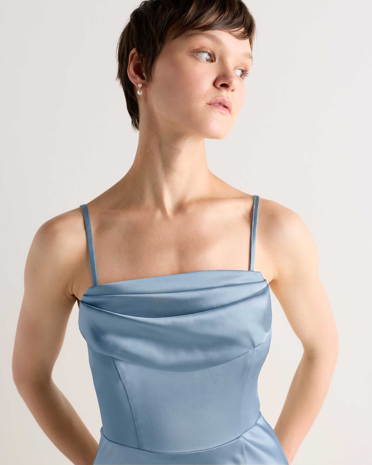 steel blue cocktail dress Coralie Cocktail Dress - Steel Blue
