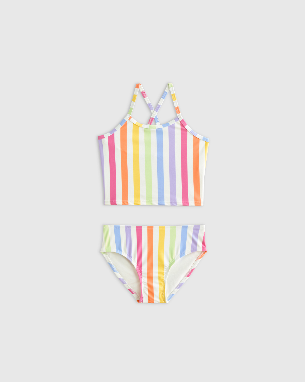 Rainbow Stripe Tankini Swimsuit