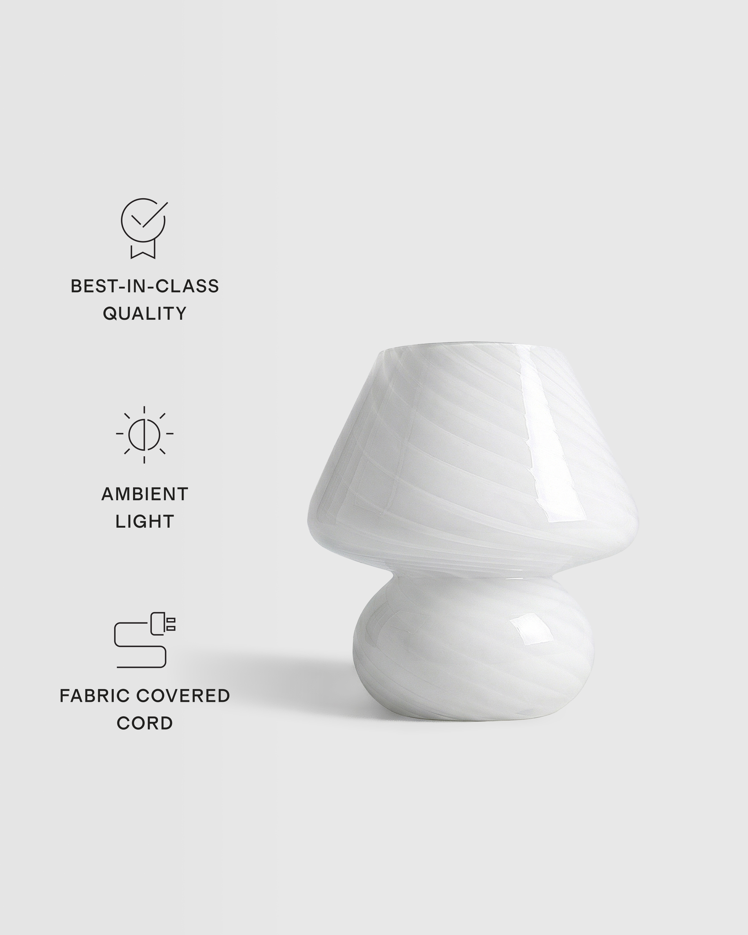 Swirled Glass Table Lamp - Icons