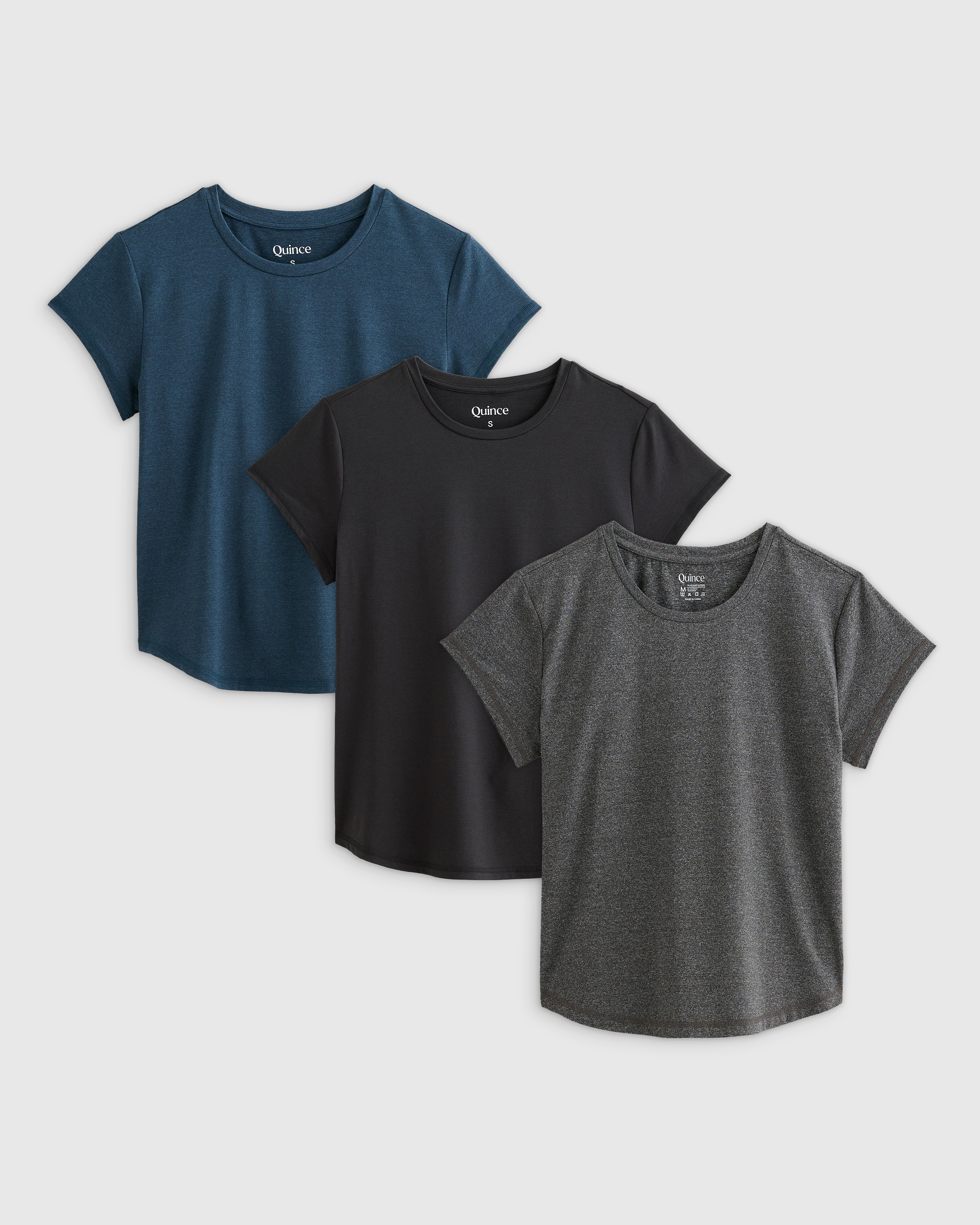 Heather Ocean Navy Flowknit Breeze Tee 3 Pack Bundle