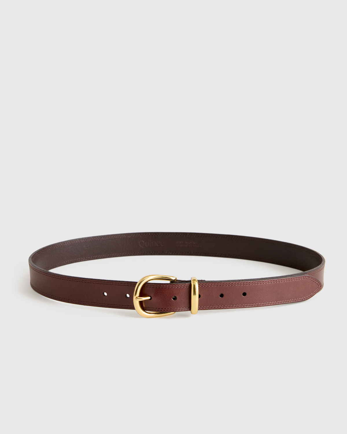 Quince Allegra European Leather Belt in Espresso Brown