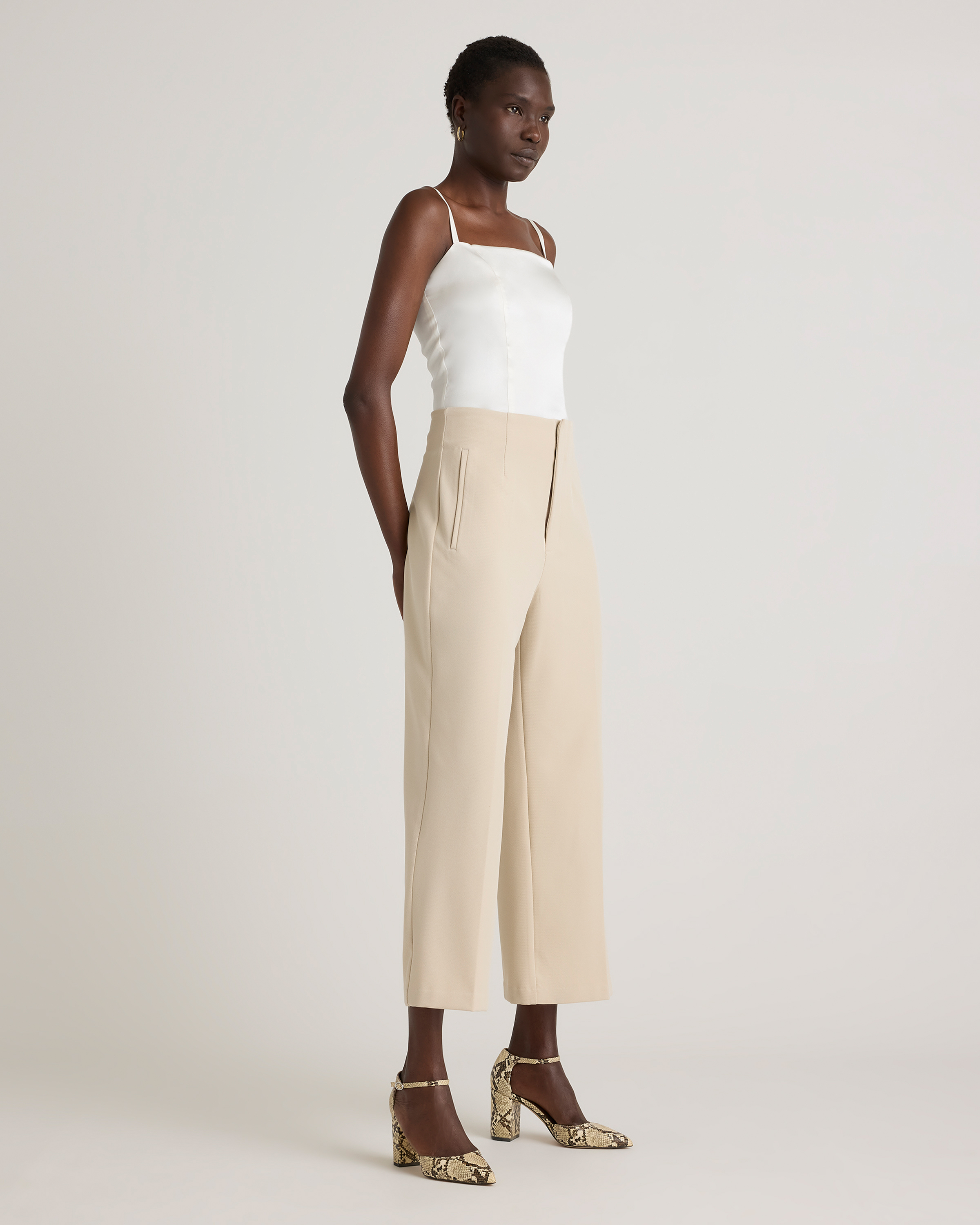 100% Washable Silk Square Neck Tank