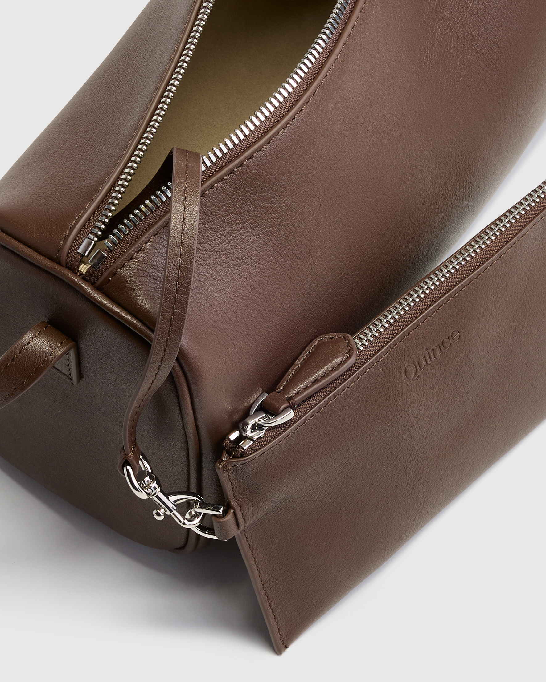 Italian Leather Mini Barrel Shoulder Bag | Quince Canada