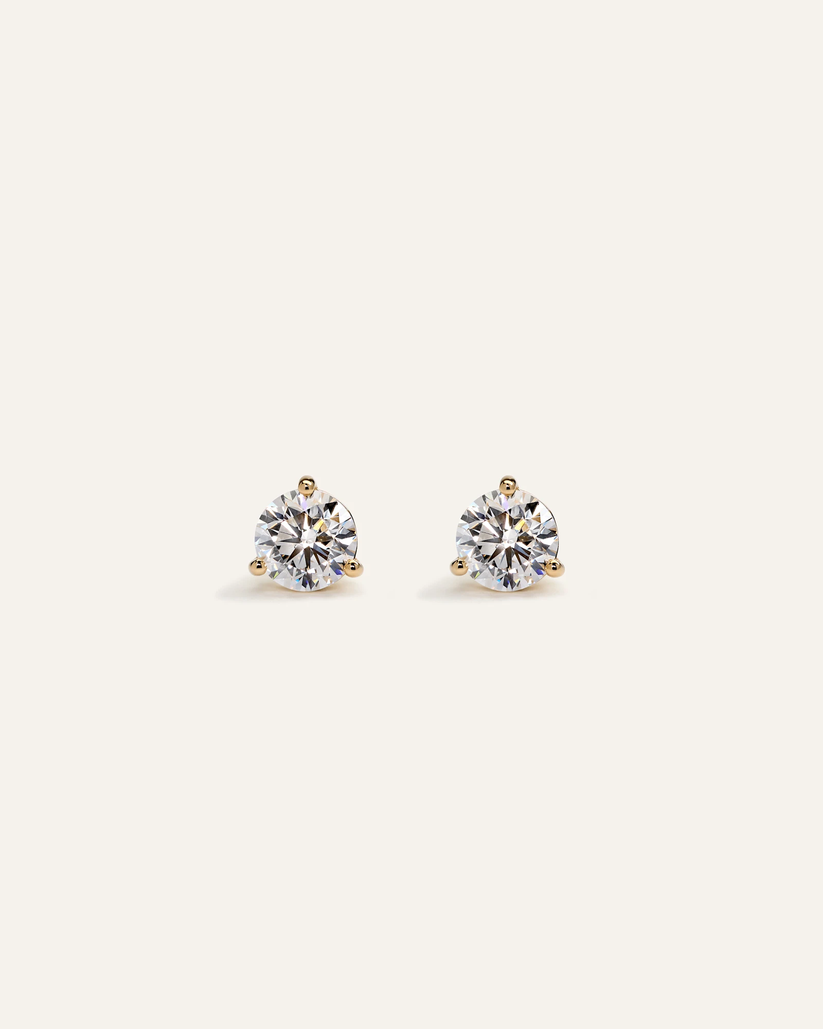 14K Gold Lab Grown Diamond Martini Studs