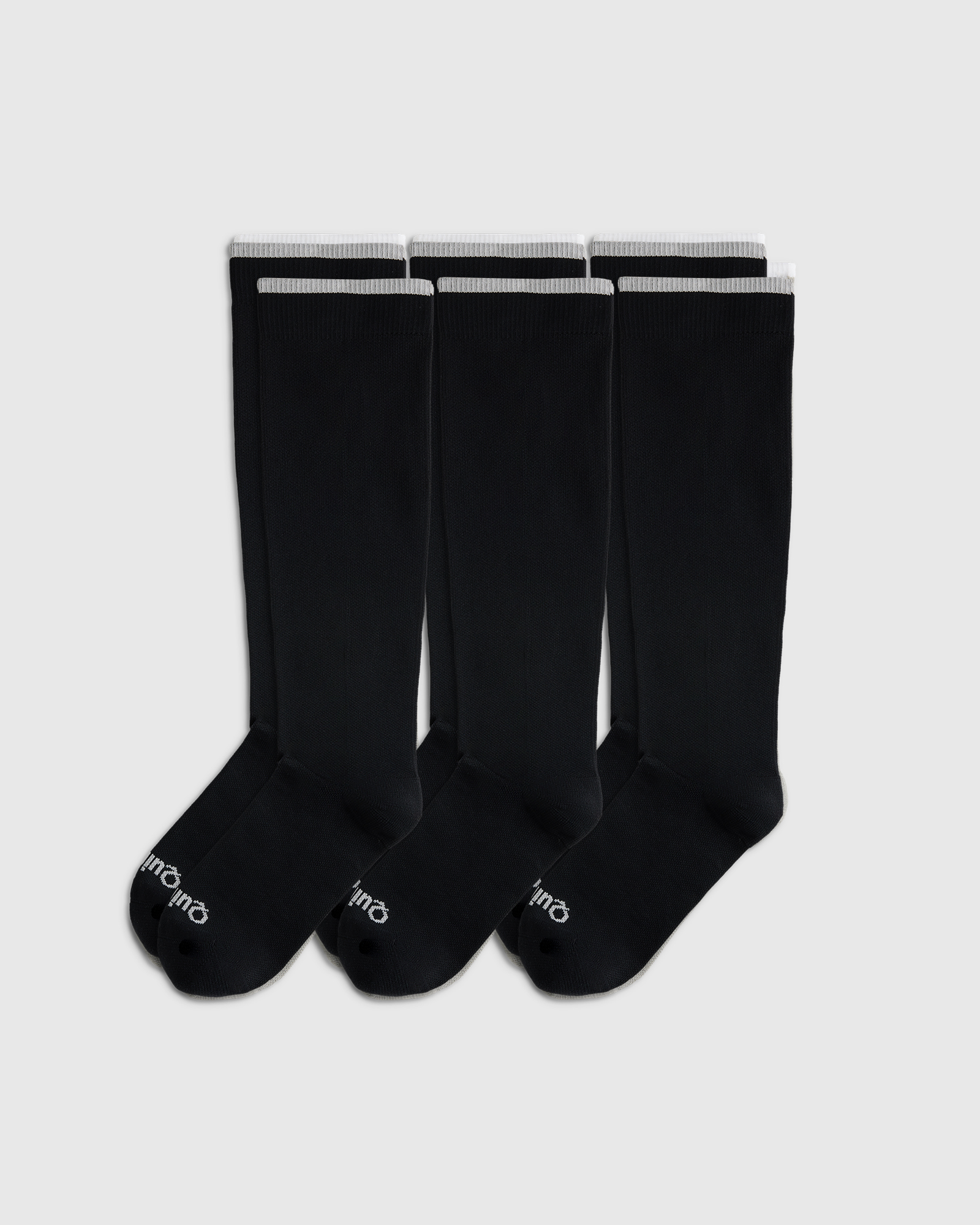 Black Recycled Nylon Compression Sock (3-pack)