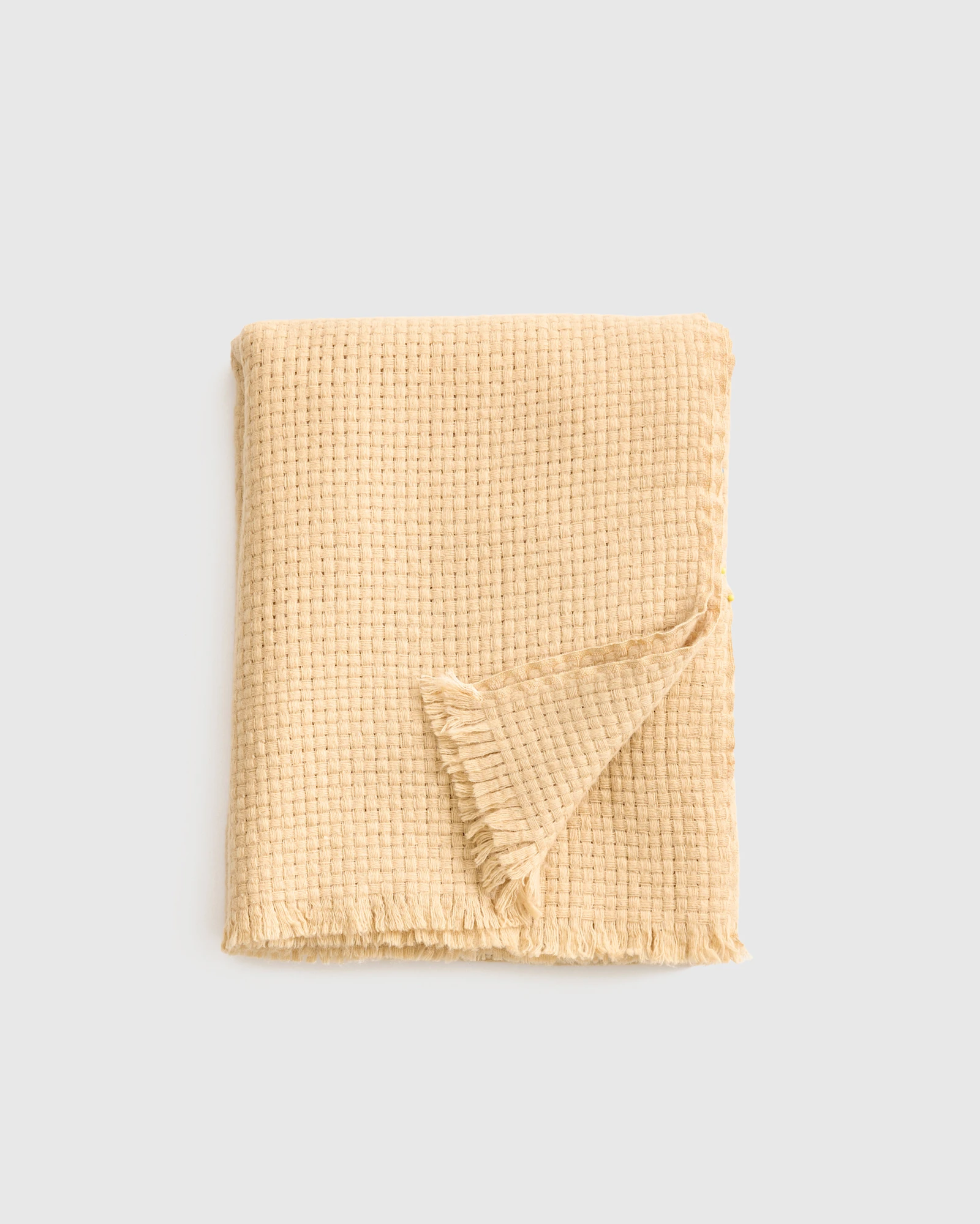 Ultra Luxe Basketweave Throw in Camel