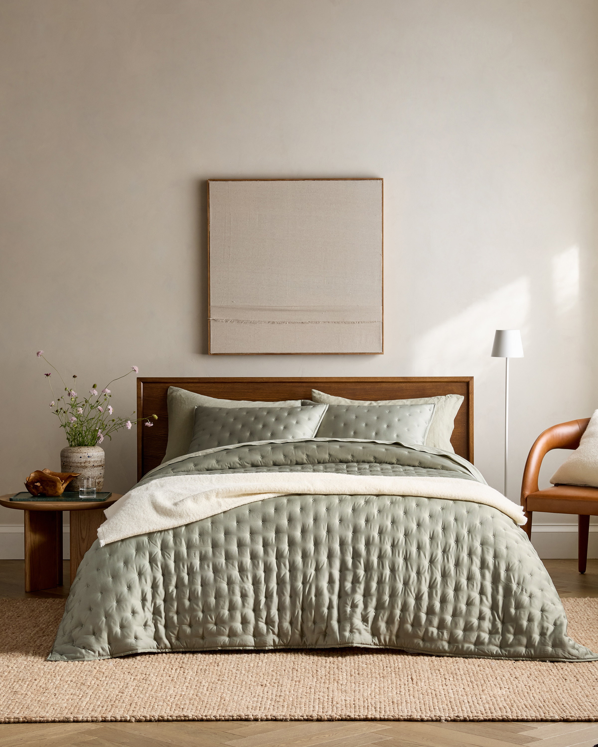 Sage Bamboo Dream Quilt Set