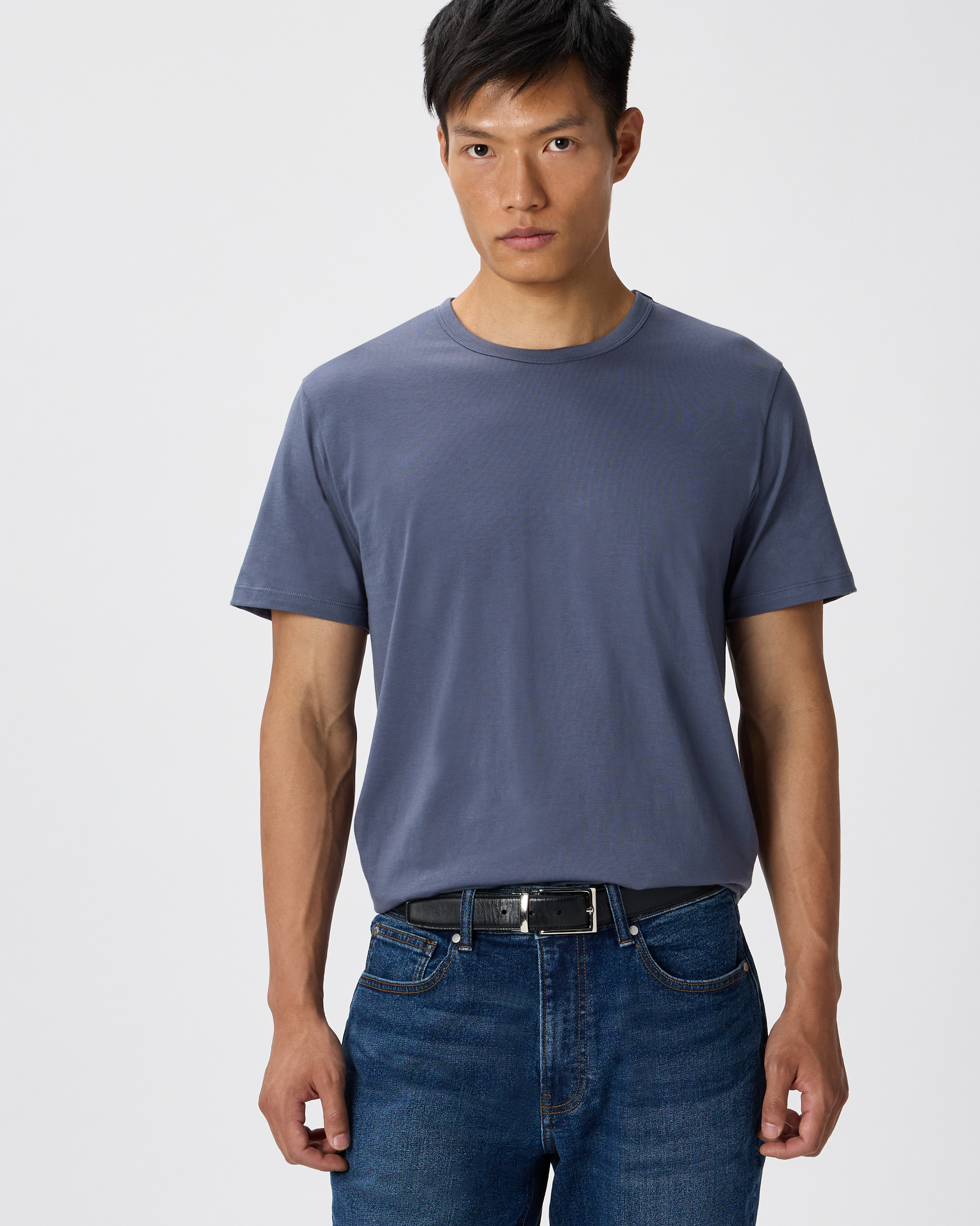Faded Indigo 100% Pima Cotton Luxe Touch Tee