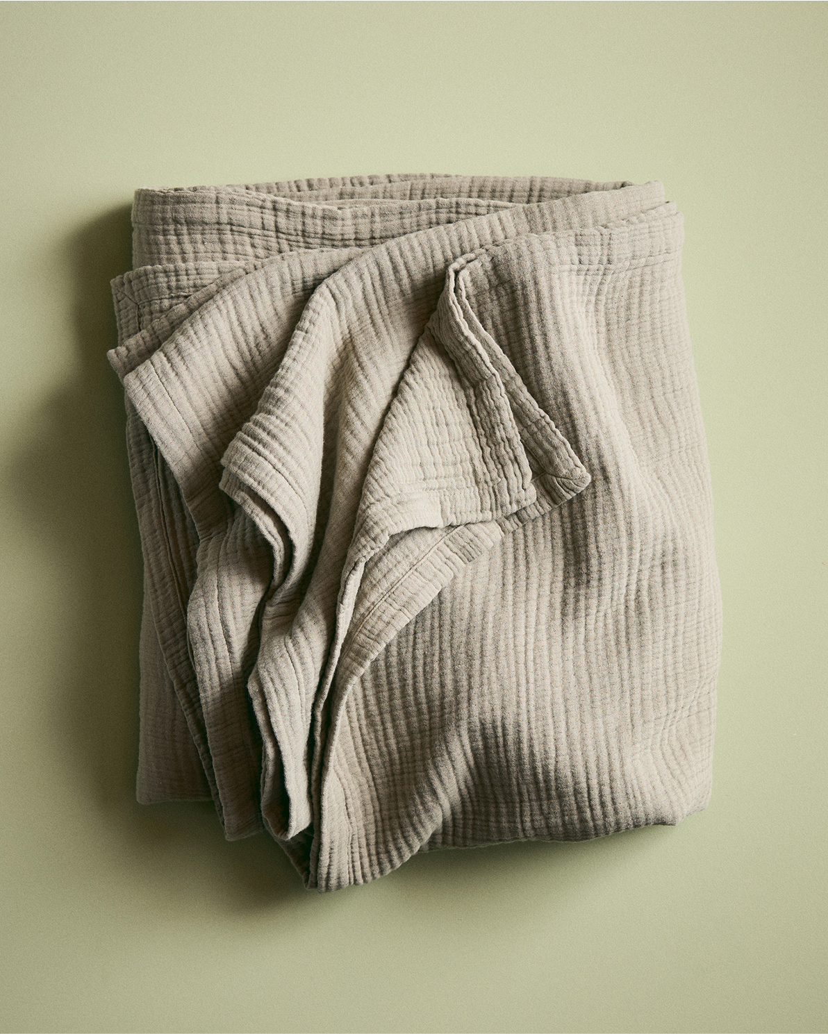 Dried Sage Organic Airy Gauze Blanket