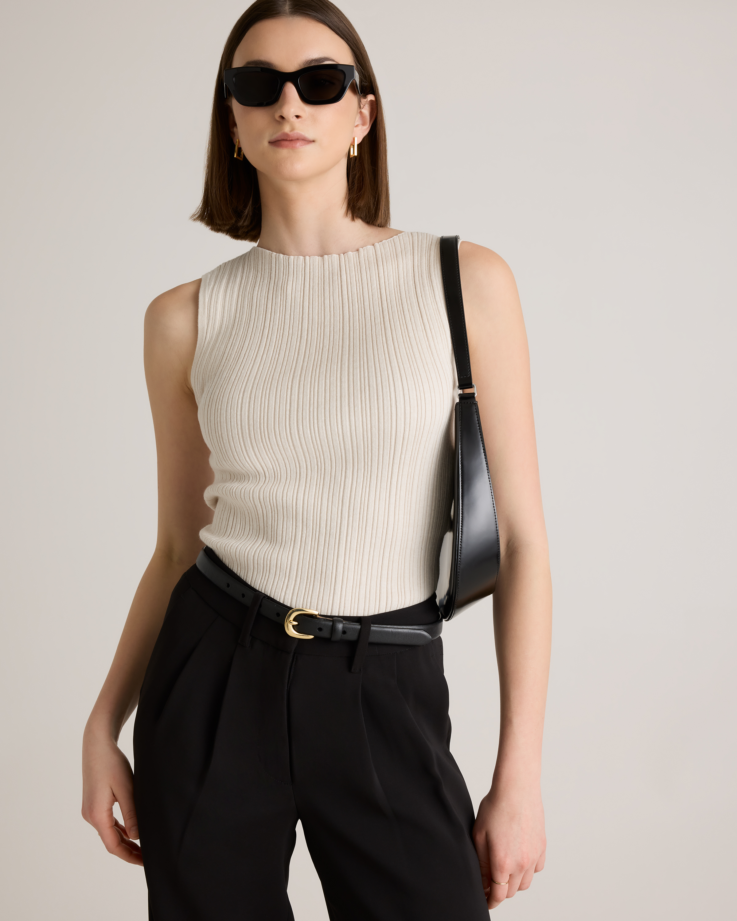 Débardeur Sans Manches En Coton Tricoté Côtelé Bleu Vif – Taille XS, Neuf Avec étiquettes !